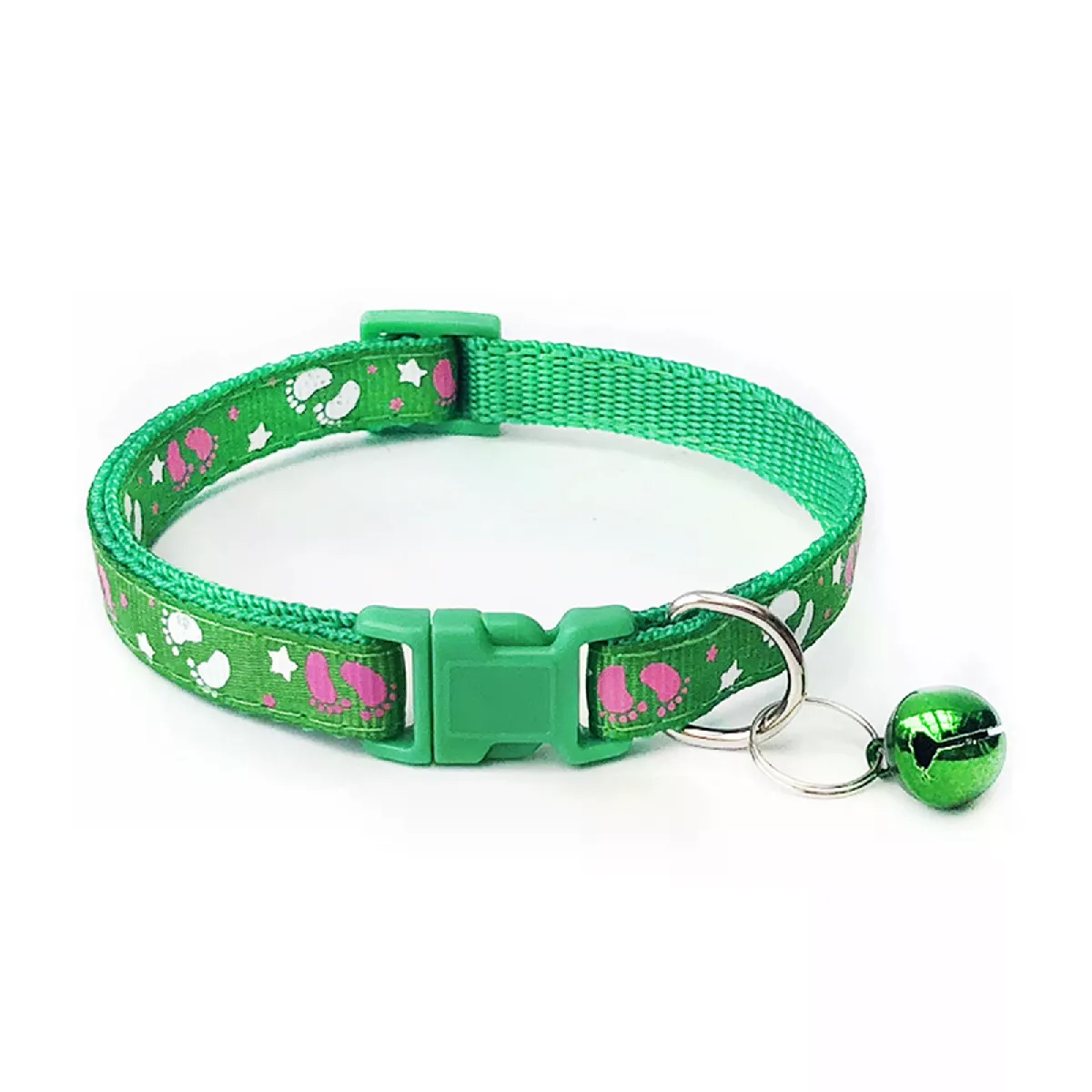 Collier réglable en polyester avec clochette pour chien et chat~01045