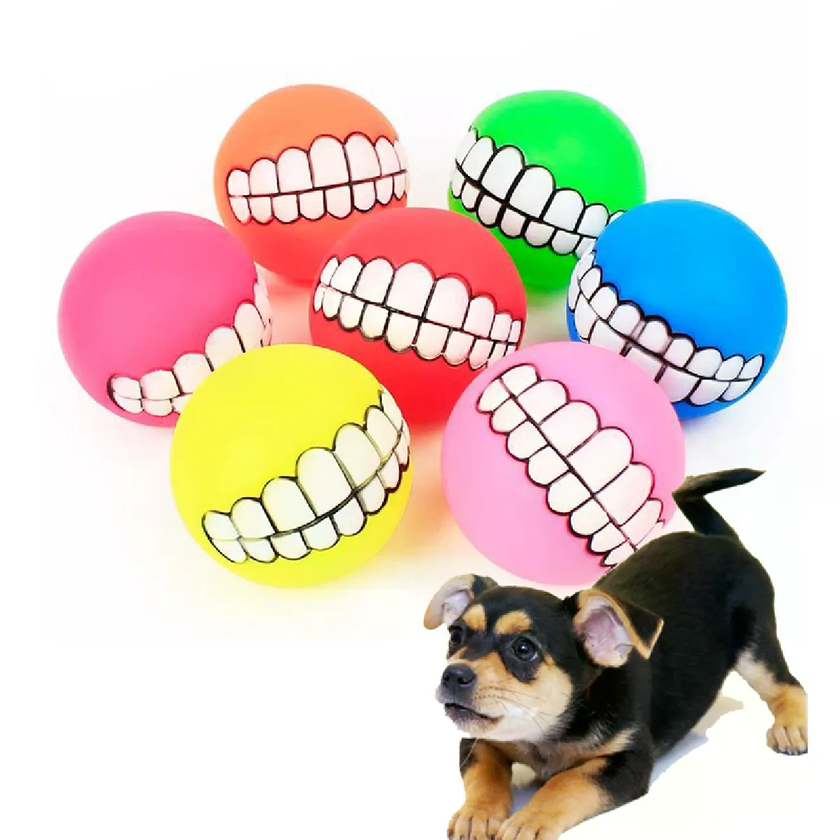 Meilleurs prix pour Jouet amusant en silicone pour chien et chat, balle à mâcher, porte-friandises, nettoyage des dents, jouets couineurs, dressage de chiots, fournitures interactives pour animaux de compagnie~03183