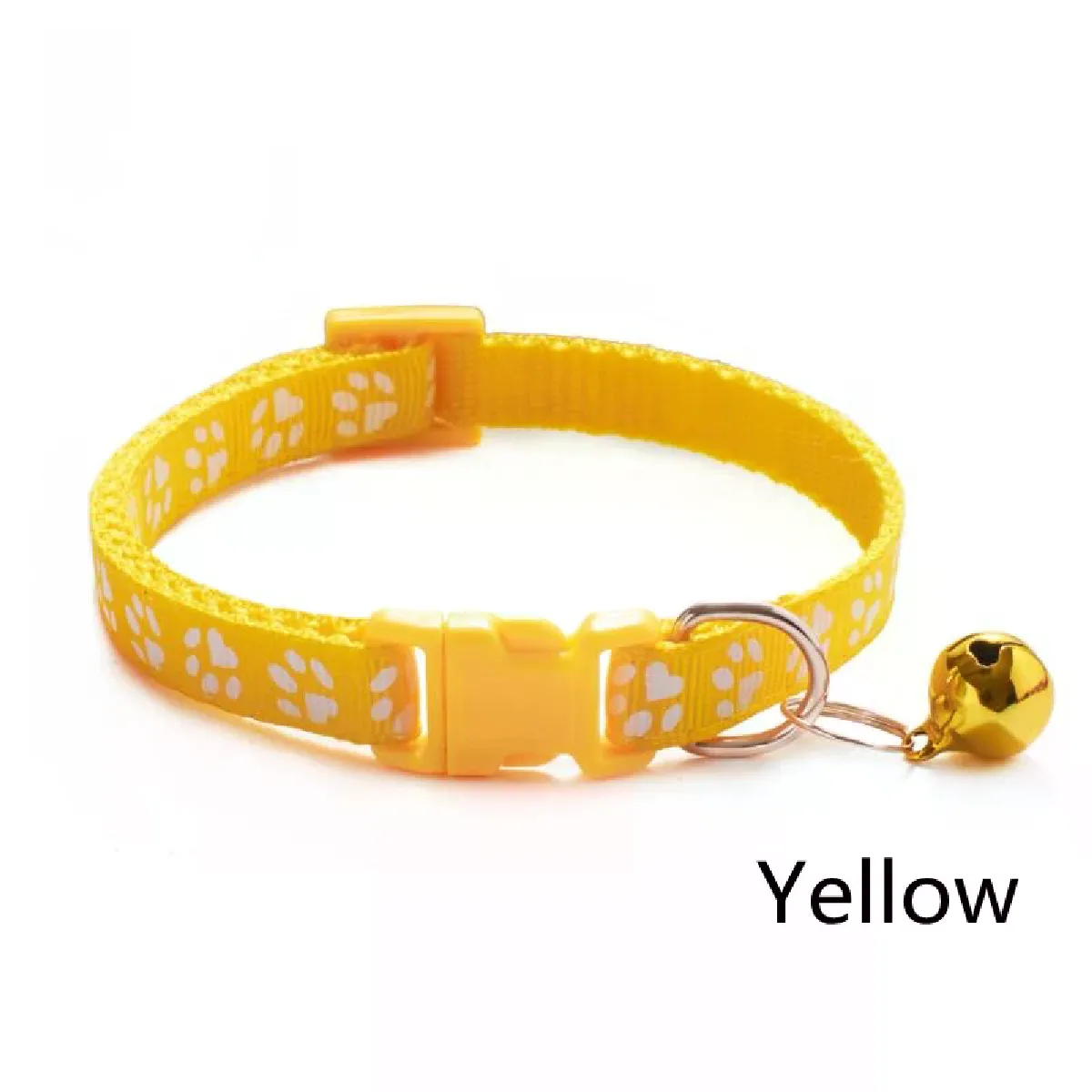 Comparer les prix de Collier pour animaux de compagnie avec clochette, accessoires d'empreintes de pattes de chien, chiot, chat, anneau de sécurité réglable, collier pour animaux de compagnie~00481