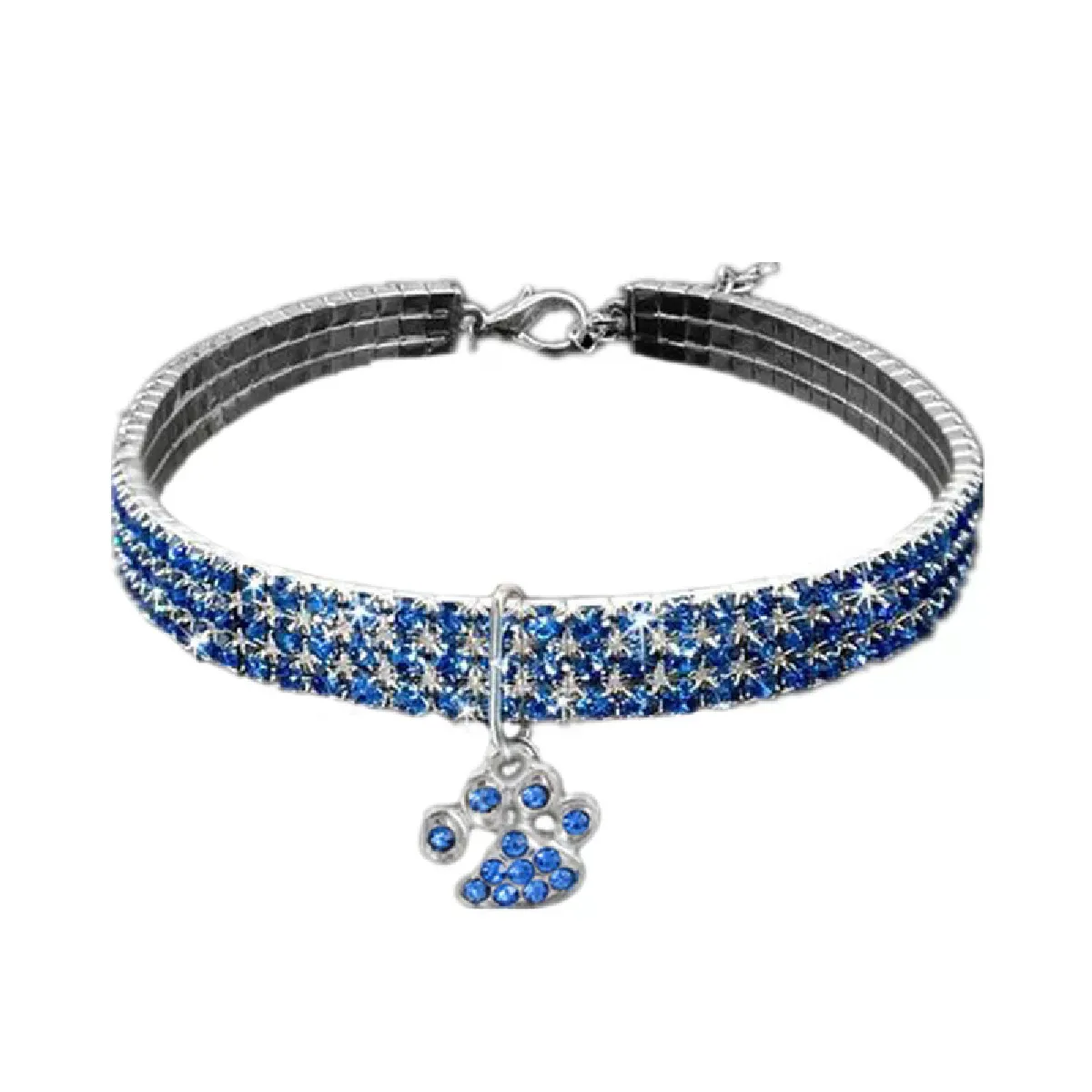 Collier en cristal pour chat, pendentif en fausse perle et strass, collier de perles, collier pour chat, collier pour chien, collier Gato~00058
