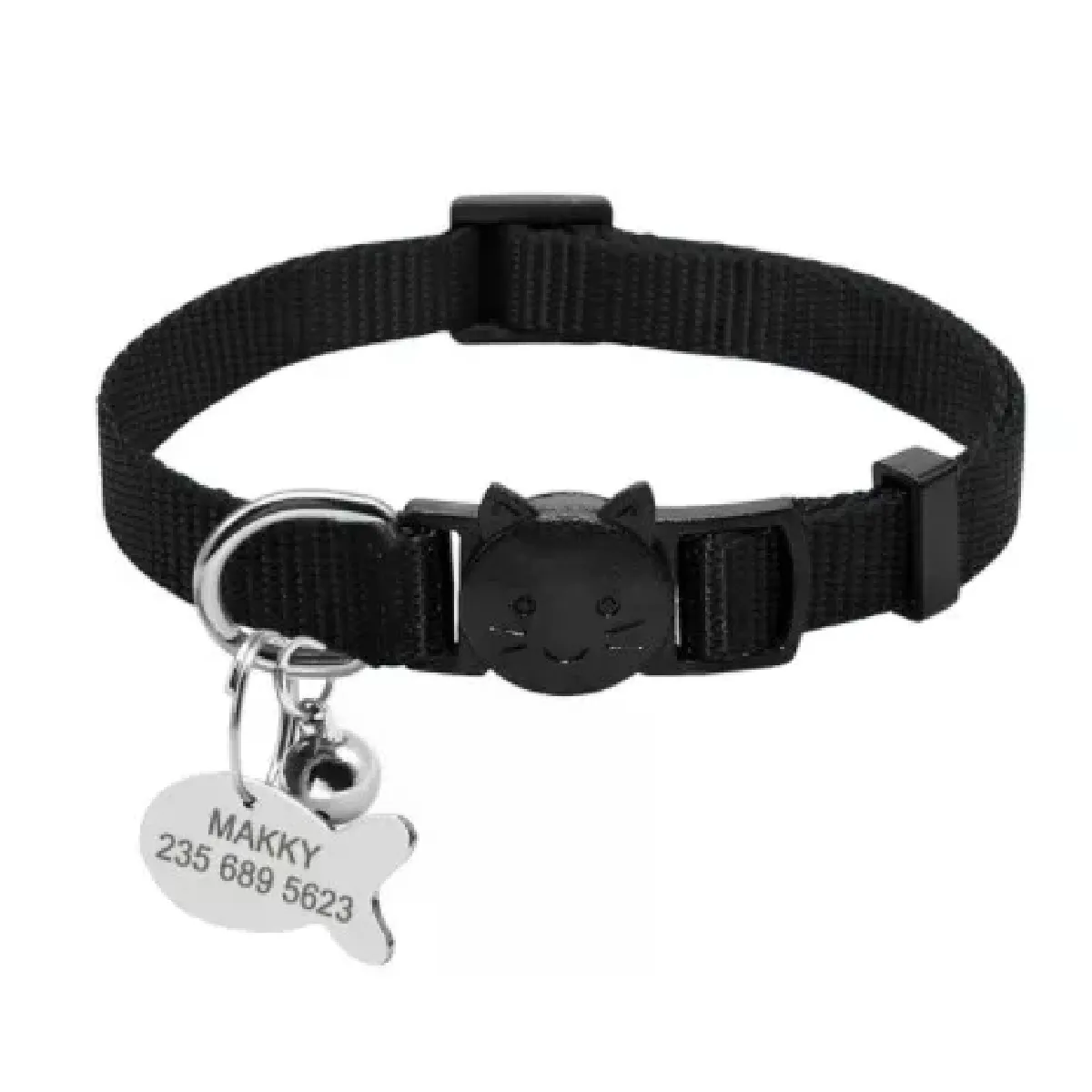Comparer les prix de Collier pour chat à dégagement rapide, magnifique, personnalisé, en nylon, avec étiquette gravée, pour petits animaux de compagnie, largeur 1 cm~00970