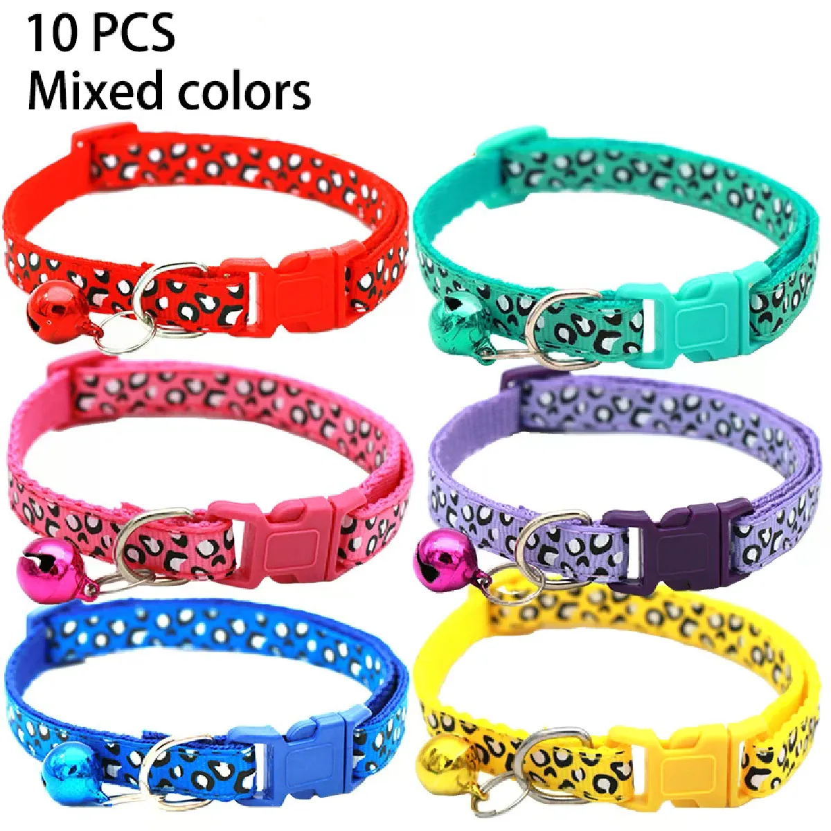 Meilleurs prix pour Lot de 10 colliers pour chat en gros, collier réglable avec clochette, collier coloré pour chat pour chiot et chat, livraison directe~00499