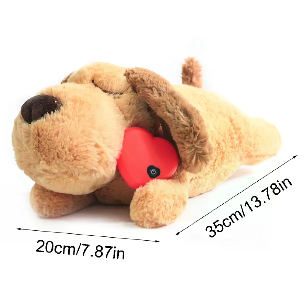 Meilleurs prix pour Jouet d'entraînement comportemental en peluche pour chiot, mignon et en forme de battement de cœur, confortable et câlin, soulage l'anxiété et les troubles du sommeil, durable, livraison directe~03782