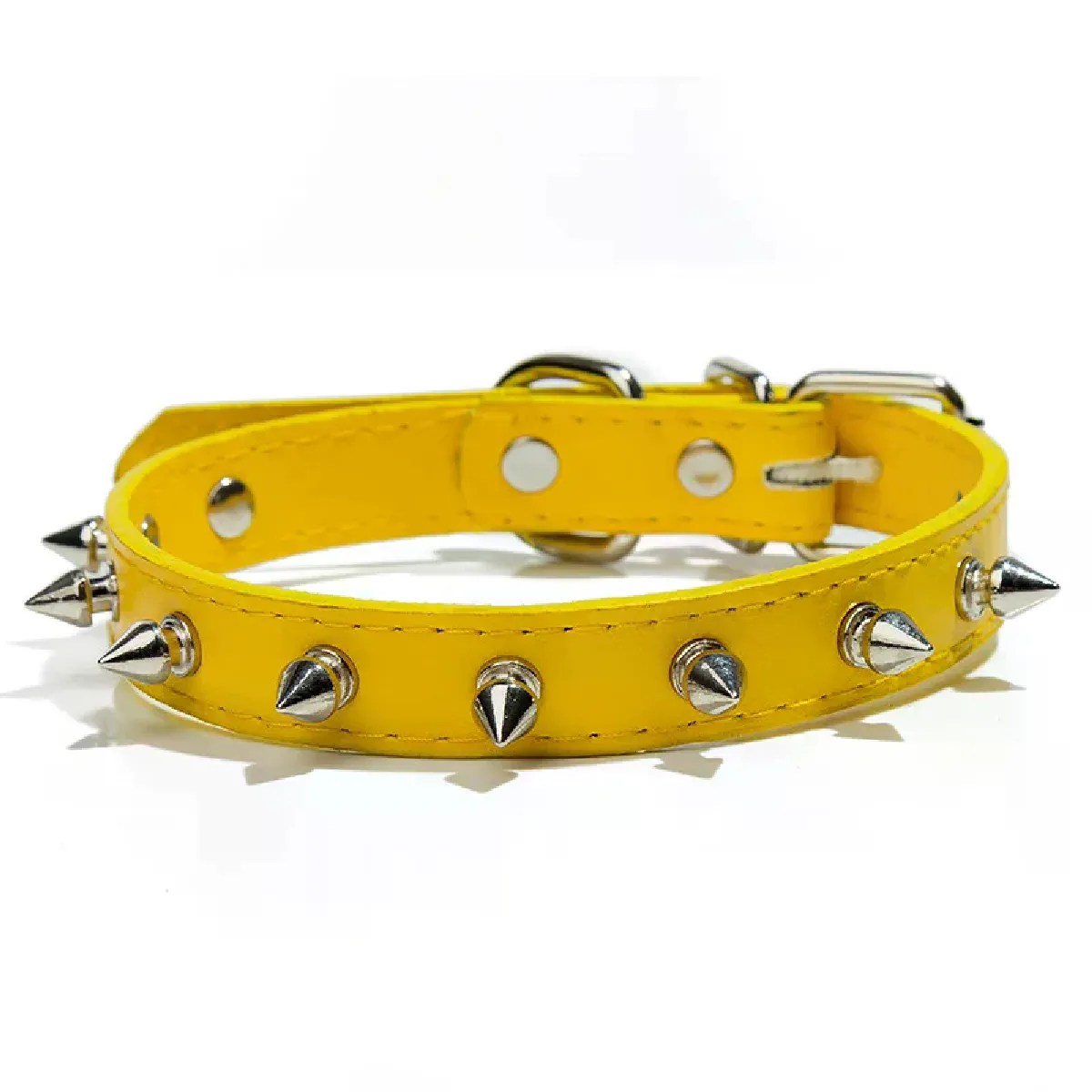 Comparer les prix de Collier en cuir à pointes pour chat et chien, accessoire tendance pour animaux de petite et moyenne taille, accessoire coloré pour chiens et chats, accessoire pour le cou~01144