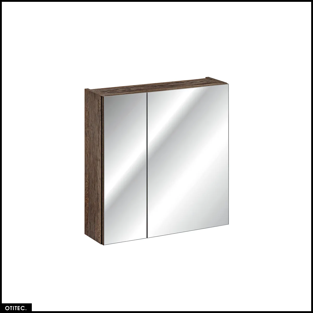 Otitec Armoire de salle de bain avec miroir - Chêne