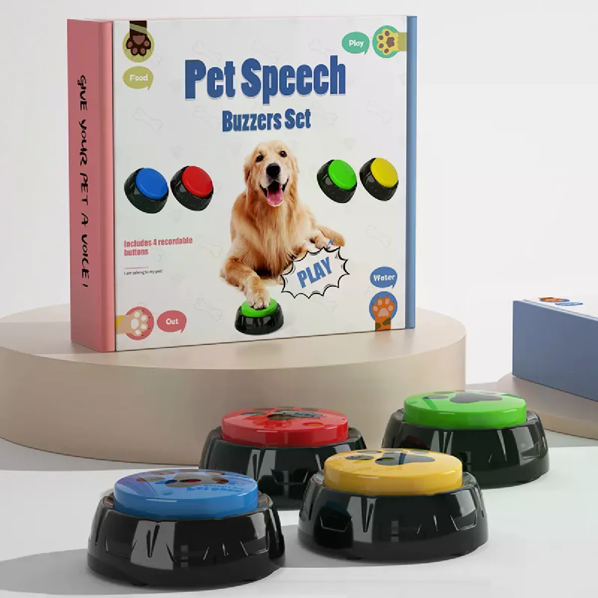 Meilleurs prix pour Boutons de dressage pour animaux de compagnie, jouets parlants enregistrables pour animaux de compagnie, jouets interactifs pour animaux de compagnie, boutons de parole~04568