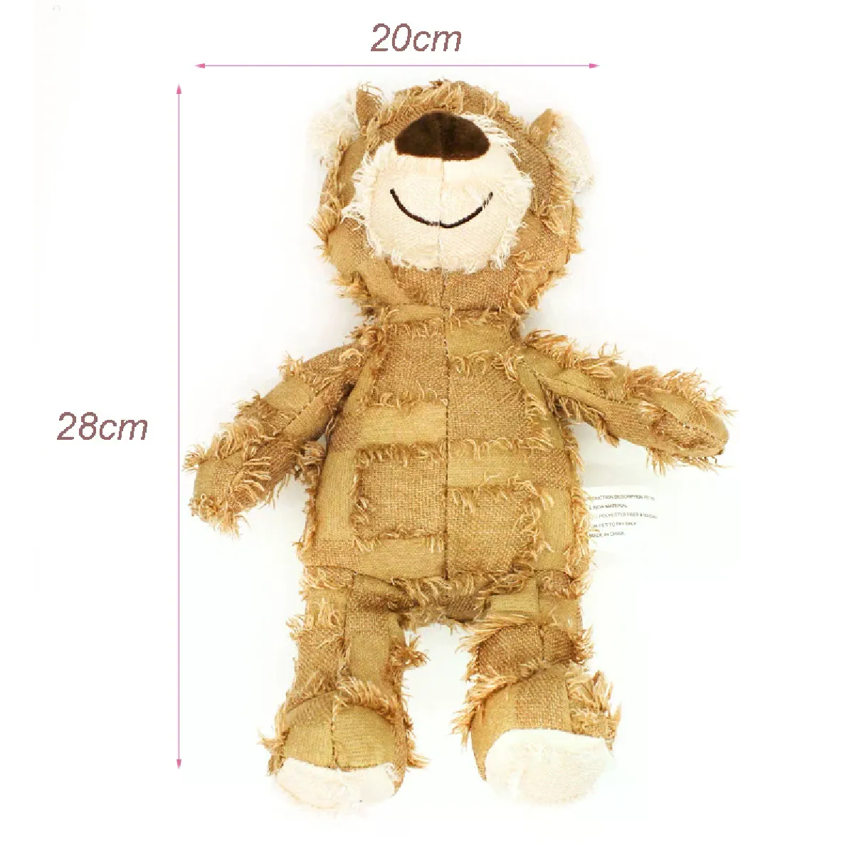 Meilleurs prix pour Jouet en peluche couineur pour chien, ours mendiant, résistant aux morsures, pour petits et moyens chiens, bouledogue français, beagle, mascottes, accessoires~05308