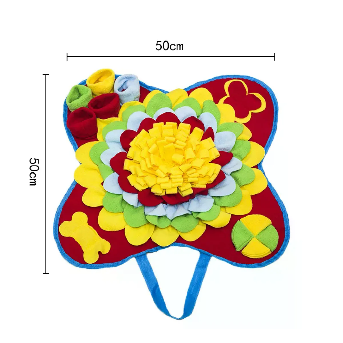 Meilleurs prix pour Tapis pour chien à priser avec nez et tampon parfumé pour le nez du chien Puzzle jouet à alimentation lente bol distributeur de nourriture tapis lavable jouets pour chiens~04216