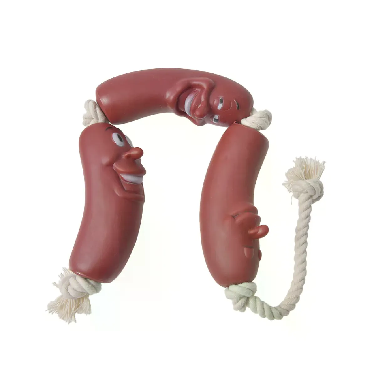 Comparer les prix de Jouets pour chiens en forme de saucisse amusante pour chiots à mâcher, 1/3 pièces, morsures de saucisse interactives pour animaux de compagnie~07346