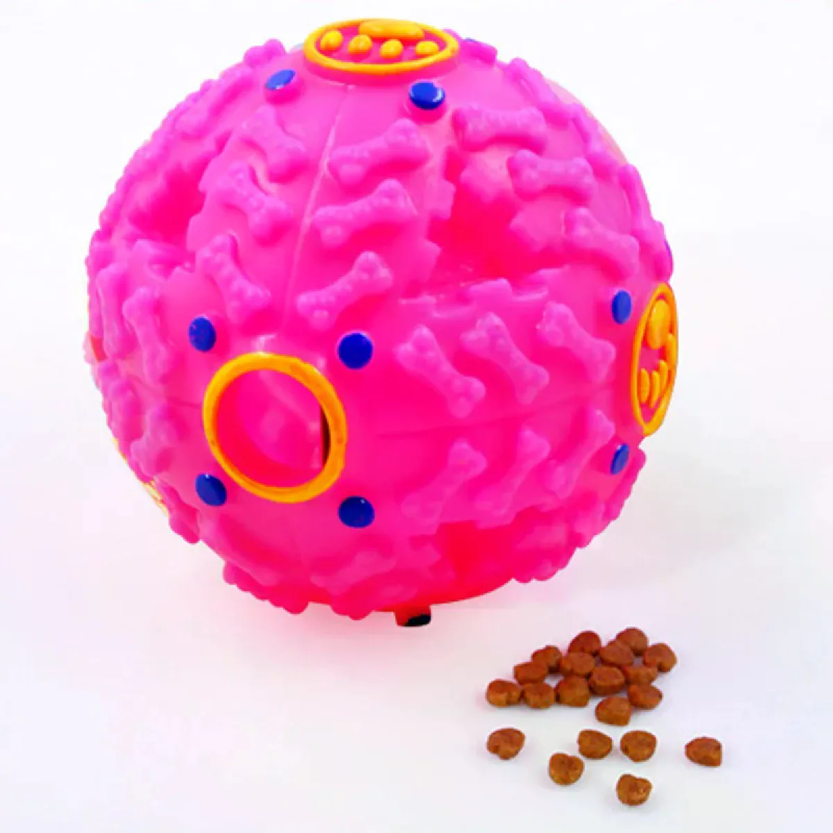 Comparer les prix de Jouet couineur pour animaux de compagnie, boule de nourriture manquante, puzzle couineur pour chiot, gros chien, jouets d'entraînement pour chien, bouledogue français, balles pour carlin, accessoires pour animaux de compagnie~06011