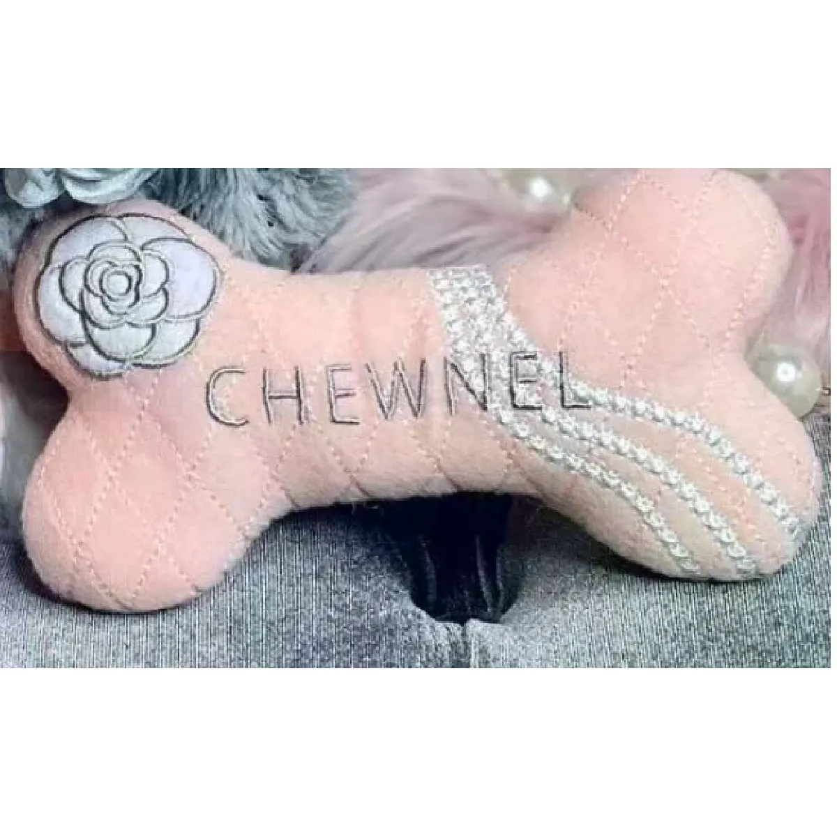 Meilleurs prix pour Jouet à mâcher en forme d'os pour chien, en peluche, résistant à l'usure, de luxe, interactif, pour chiot~05605
