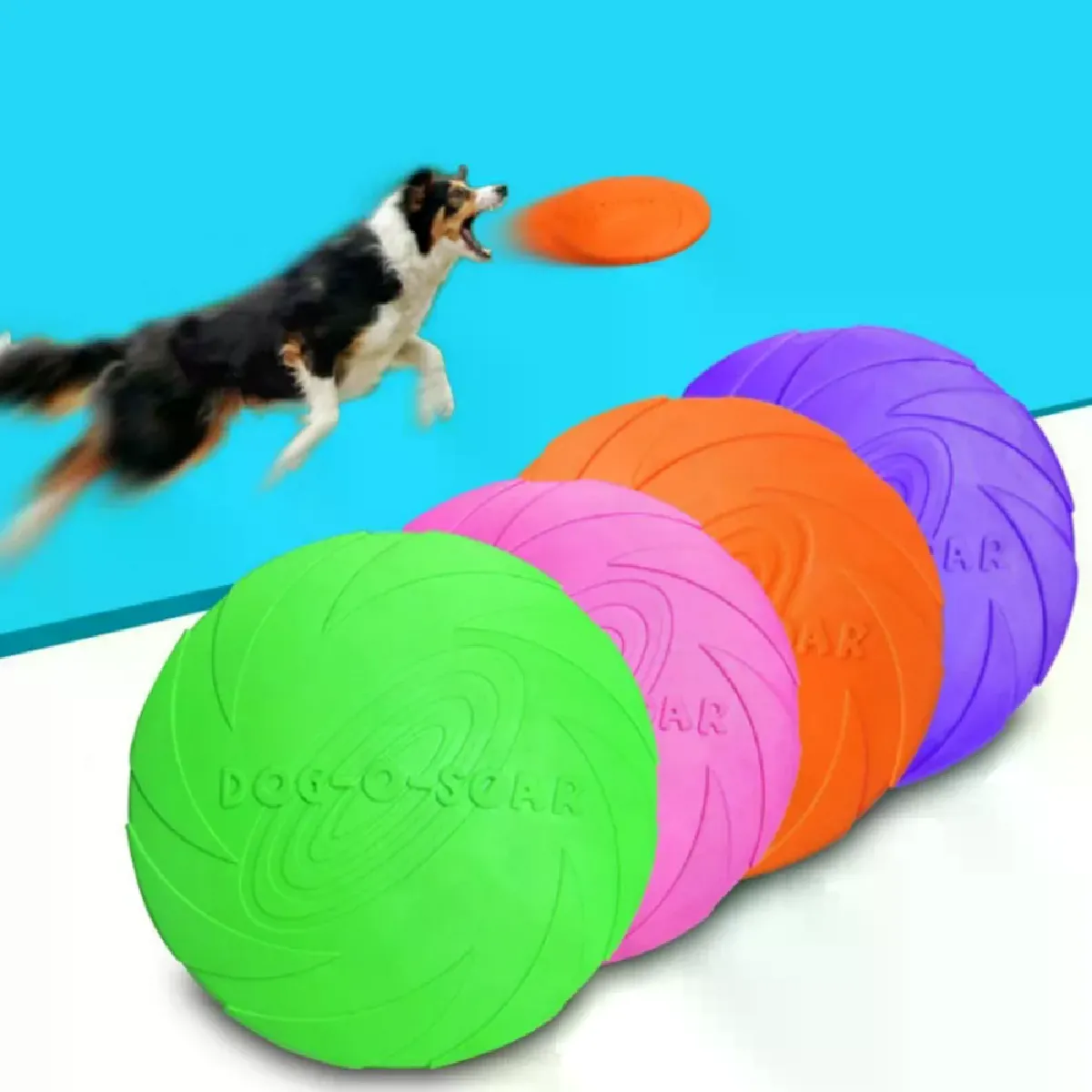 Comparer les prix de Disque volant pour chien, en caoutchouc souple et flexible, amusant et pliable, soucoupe volante pour chien, jouet interactif pour entraînement~06296