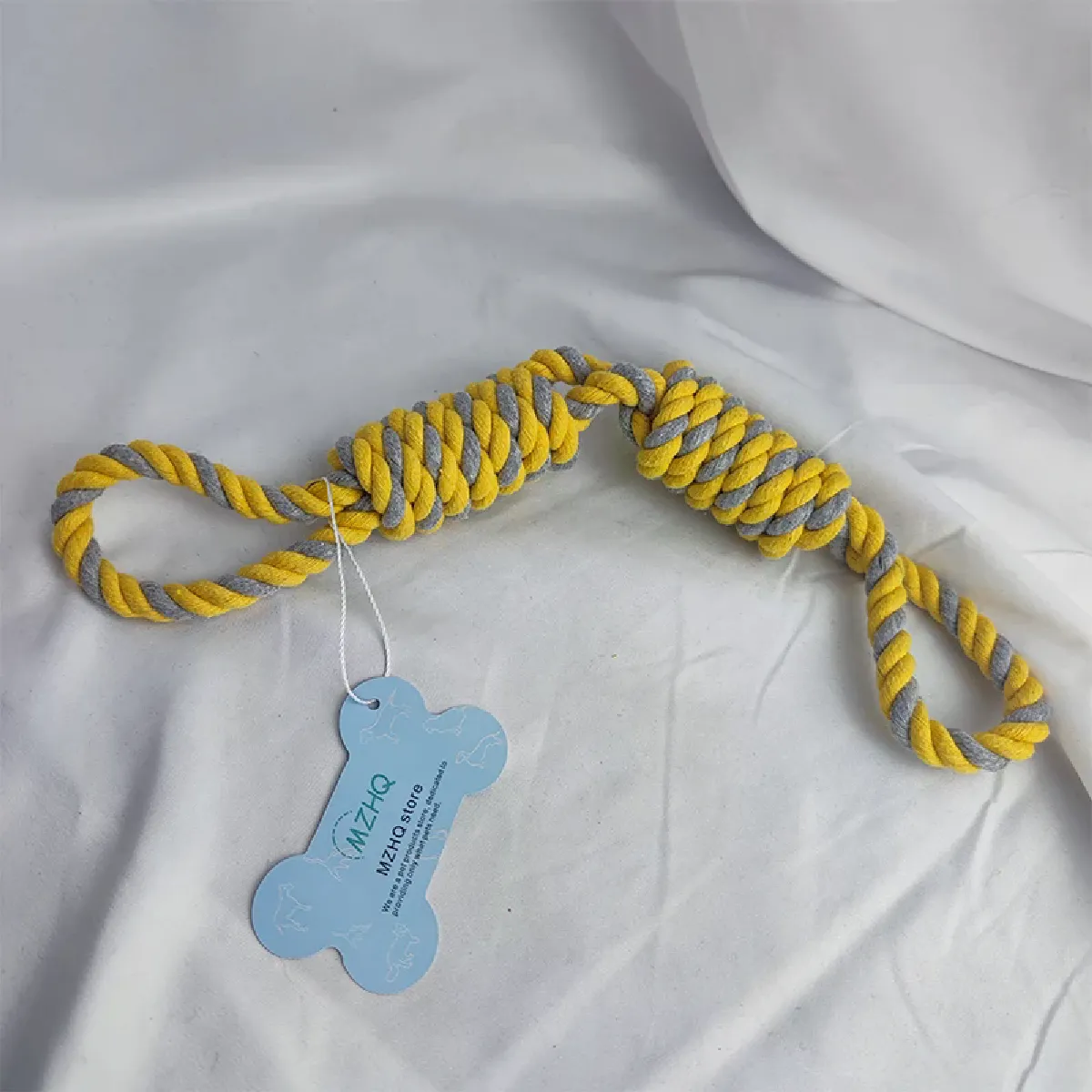 Comparer les prix de MZHQ Jouet indestructible pour chien, 35 cm, 80 g, corde en coton naturel, jouet anti-stress, jouet rotatif, brosse à dents pour chien~04083