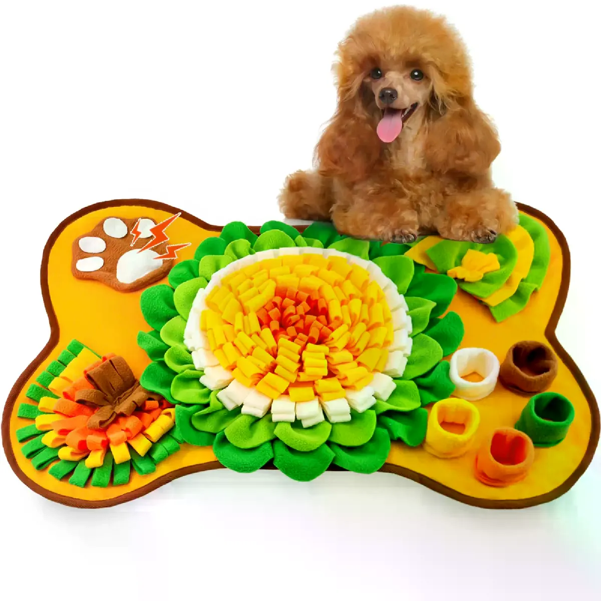 Comparer les prix de Tapis à renifler pour chiens, tapis anti-fuite de nourriture pour animaux de compagnie, couverture de dressage pour chiens et chats, jouet pour le travail du nez, tapis intelligent pour ralentir l'alimentation~06053