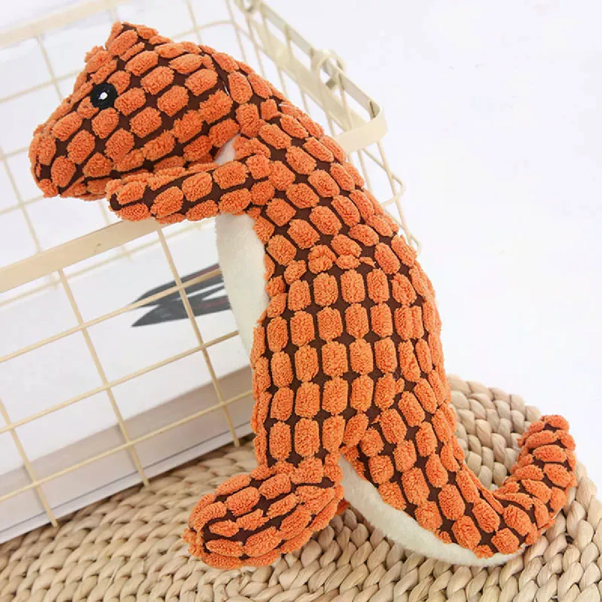 Meilleurs prix pour Jouet en peluche pour chiots et gros chiens, couineur, accessoire pour chiens de taille moyenne et grande, nettoyage des dents, dinosaure~07717