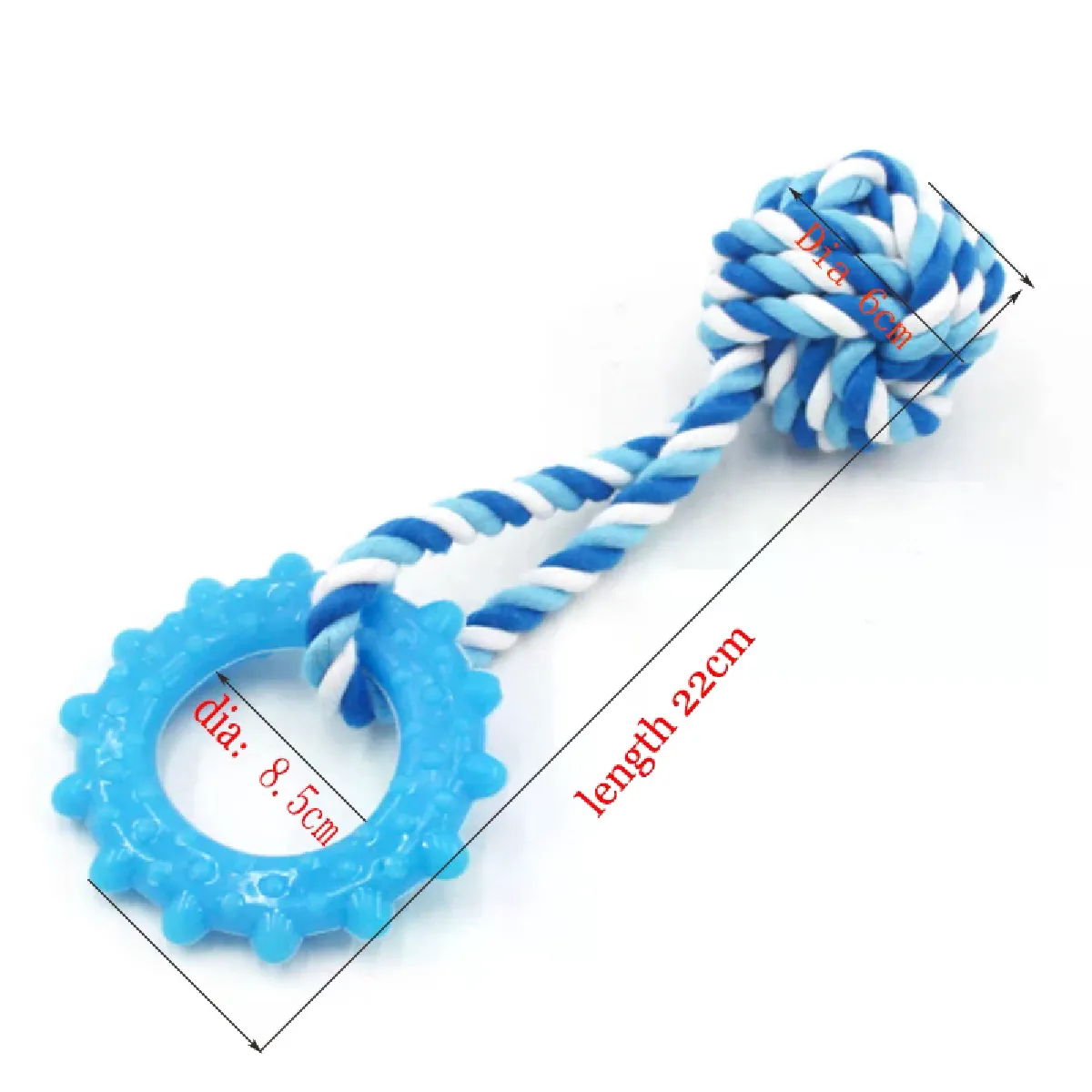 Comparer les prix de Jouet à mâcher pour animaux de compagnie, boule de coton avec nœuds, jouet pour chien, balle de nettoyage des dents, résistant aux morsures, jouet interactif pour chiots~07252