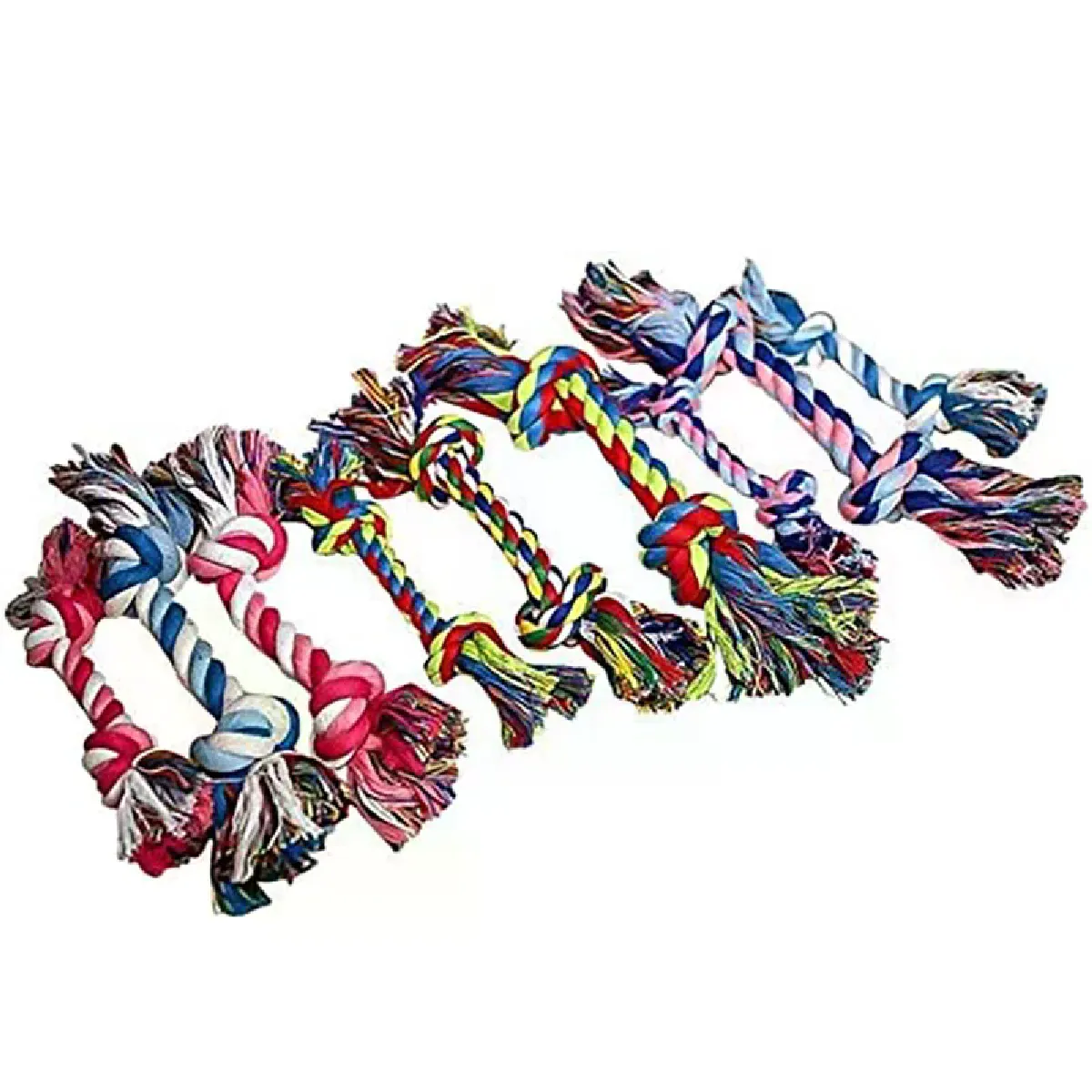 Comparer les prix de Jouet pour animaux de compagnie, corde en coton double avec nœud, jouet pour chien, nettoyage des dents, corde en coton, jouet à mordre pour chien, accessoires pour chiots de petits chiens~05146
