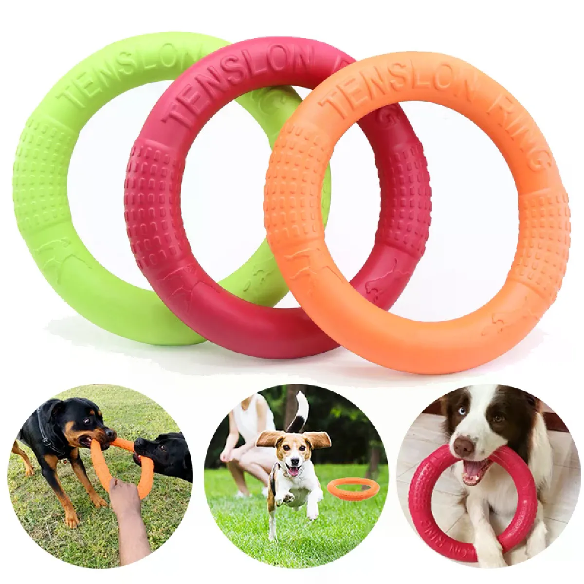 Meilleurs prix pour Jouets flottants pour chiens, anneau d'entraînement pour frisbee, jouet interactif résistant à la mastication, jouet à tirer pour petits et moyens chiens~06882
