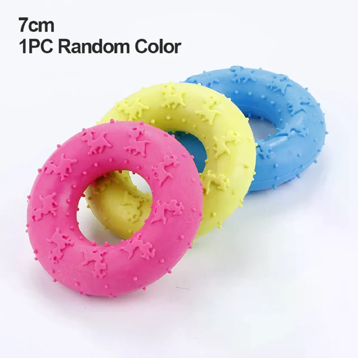 Meilleurs prix pour Jouets pour petits chiens, anneau de sucette en caoutchouc, résistant aux morsures, nettoyage des dents des chiots, jouets d'entraînement à la mastication, fournitures pour animaux de compagnie~05569