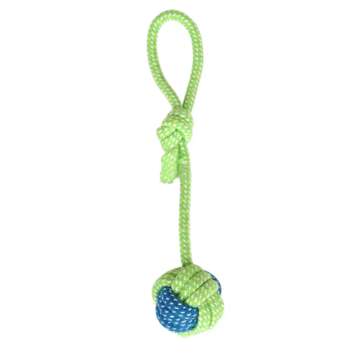 Comparer les prix de Jouet pour chien, corde tressée en coton à double nœud, jouet à mâcher pour chiot, jouet de nettoyage des dents pour chiens, fournitures pour animalerie~06504