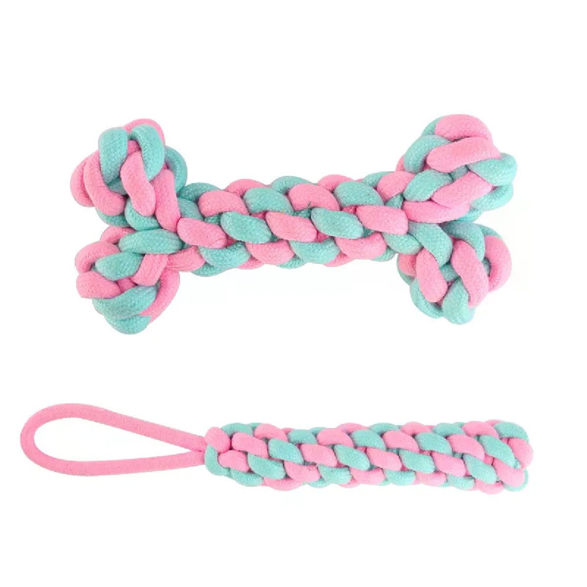 Comparer les prix de Jouet à mâcher pour chien, jouet en poudre, corde en coton bleu, jouets à nœuds, combinaison de morsure, interaction molaire, jouets à mâcher pour chiots, fournitures pour animaux de compagnie~05222