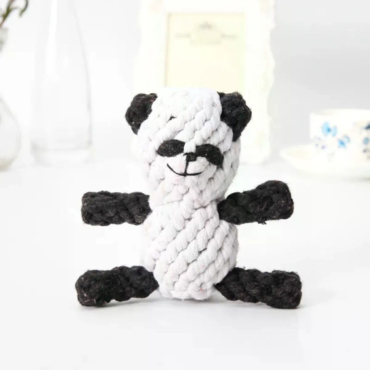 Jouets à mâcher durables pour chiens, jouets anti-morsures pour chiens, jouets interactifs pour chiens, corde pour nettoyer les dents, fournitures pour chiens~06534