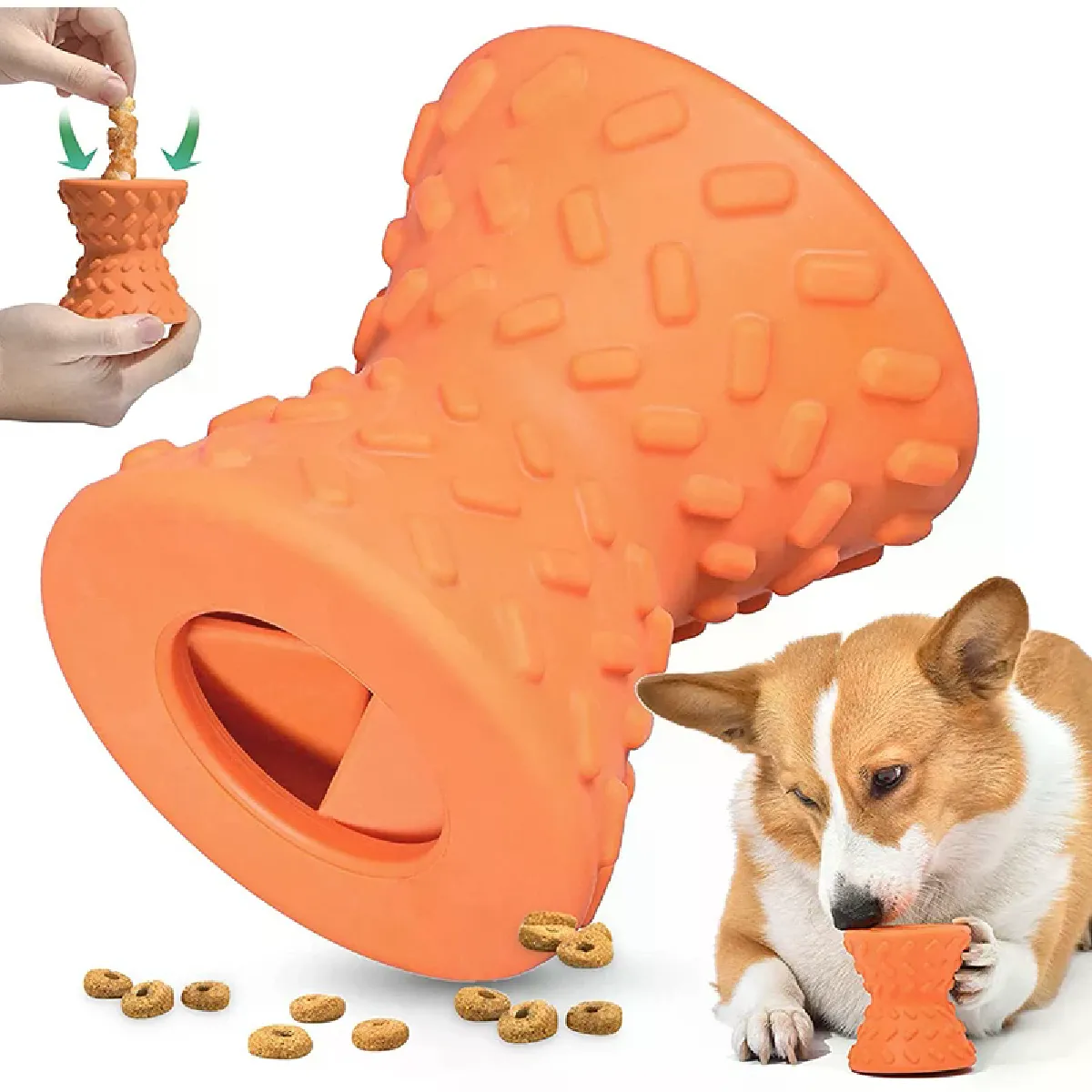 Meilleurs prix pour Jouets pour chiens Benepaw distributeurs de nourriture pour mâcheurs agressifs, caoutchouc non naturel, jouets pour animaux fuyants, os pour chiots~07319