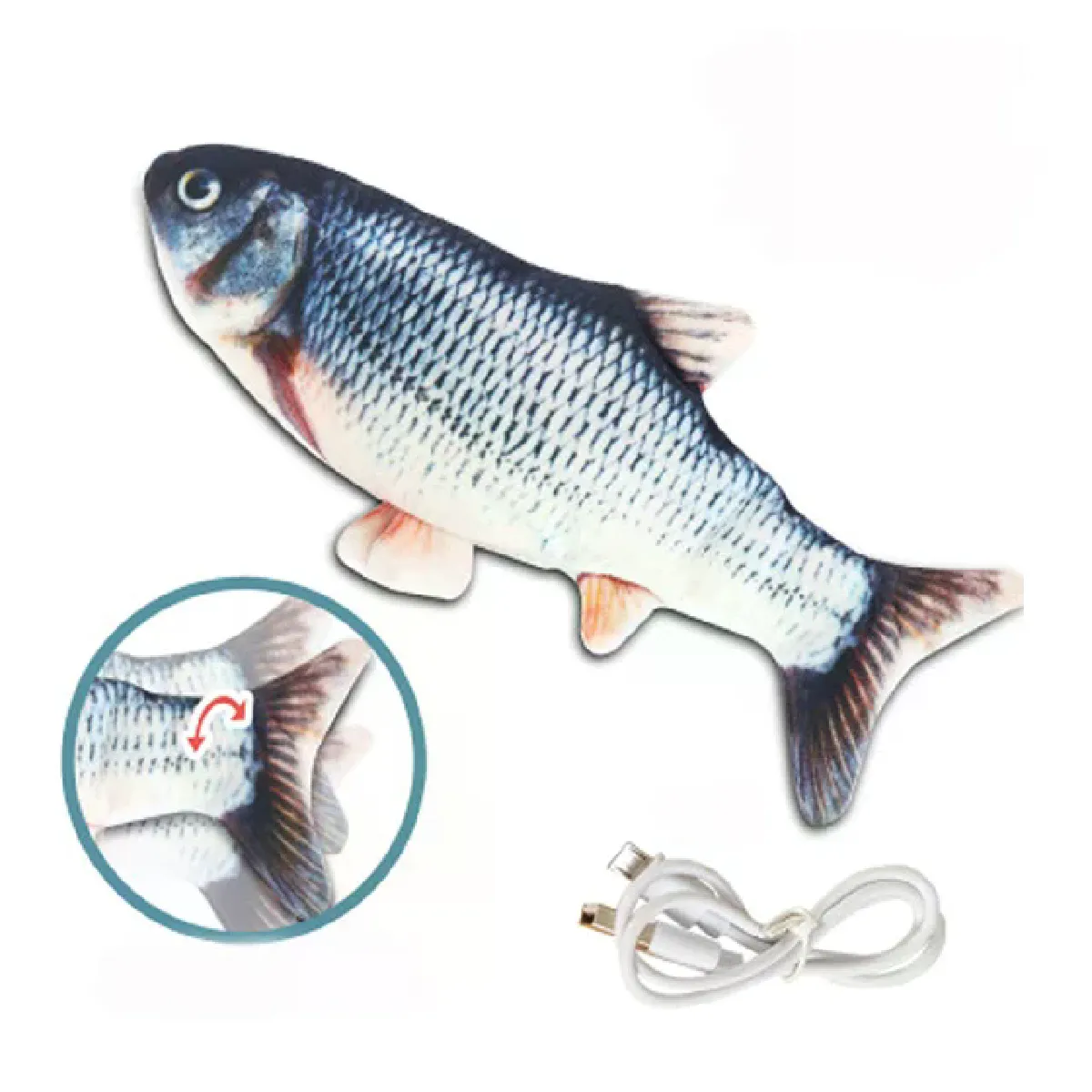 Meilleurs prix pour Jouet en peluche pour chien en forme de poisson flottant de 26,7 cm, amélioré, pour petits chiens, jouet interactif pour chiots~06443