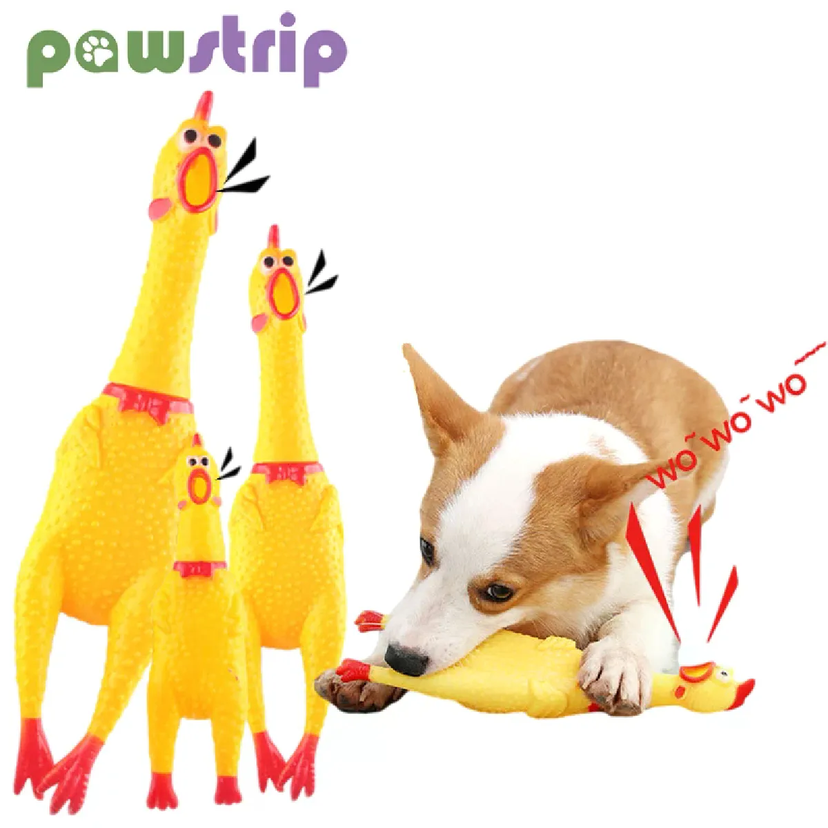 Meilleurs prix pour Jouet pour chien en forme de poulet hurlant, jouet couineur à presser, jouets interactifs pour chiots, jouets à mâcher pour le nettoyage des dents, fournitures pour chiens~07858