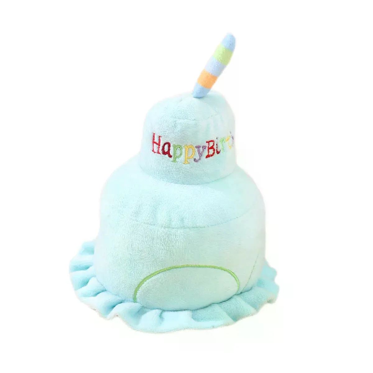 Meilleurs prix pour Jouet en peluche pour chien, gâteau d'anniversaire pour chiot, jouet couineur, jeu interactif, anneau de dentition résistant aux morsures, chapeau de naissance en peluche, fournitures pour animaux de compagnie~04089