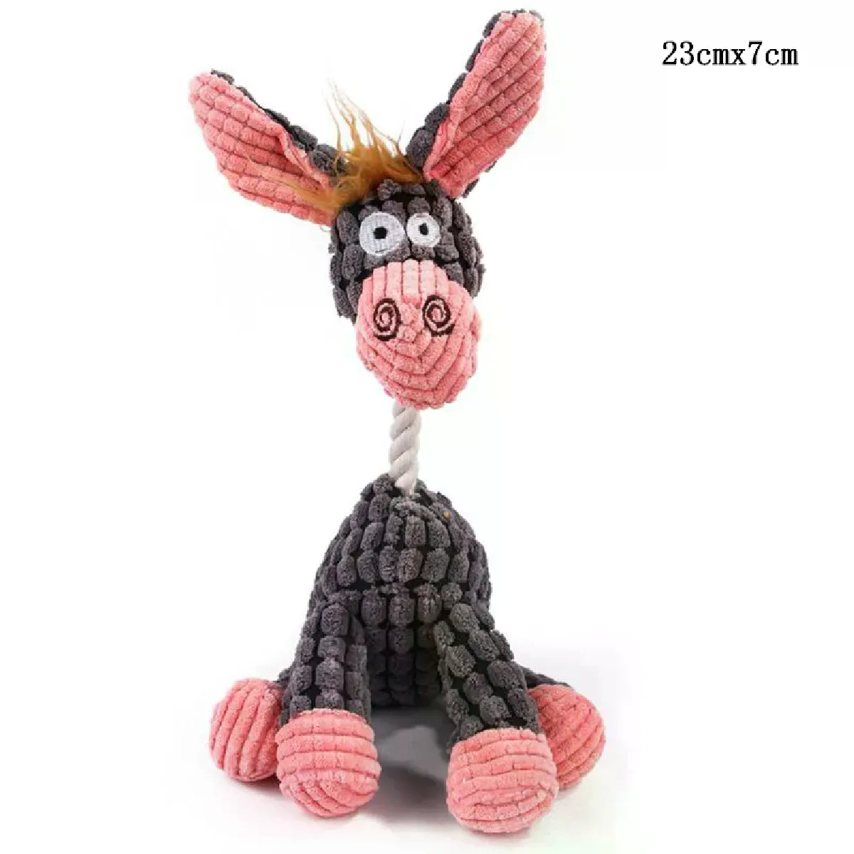 Comparer les prix de Jouet amusant en velours côtelé en forme d'âne pour chien, jouet couineur à mâcher, en peluche, os molaire, accessoire de dressage pour chien~06450