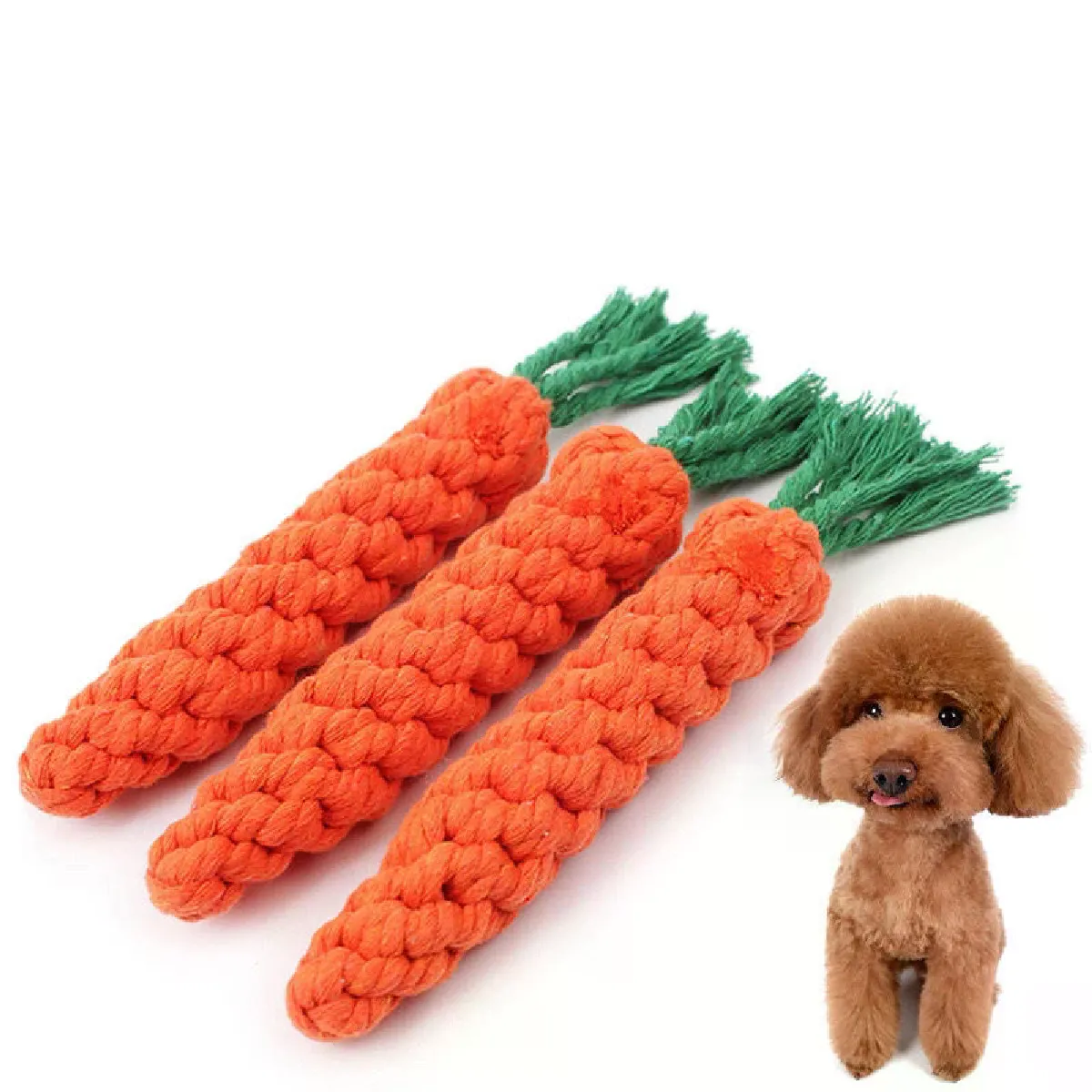 Meilleurs prix pour Jouets pour chiens, animaux de dessin animé, jouets pour chiens, tressés durables, résistants aux morsures, nettoyage des dents molaires des chiots, jouet en corde de coton~04169