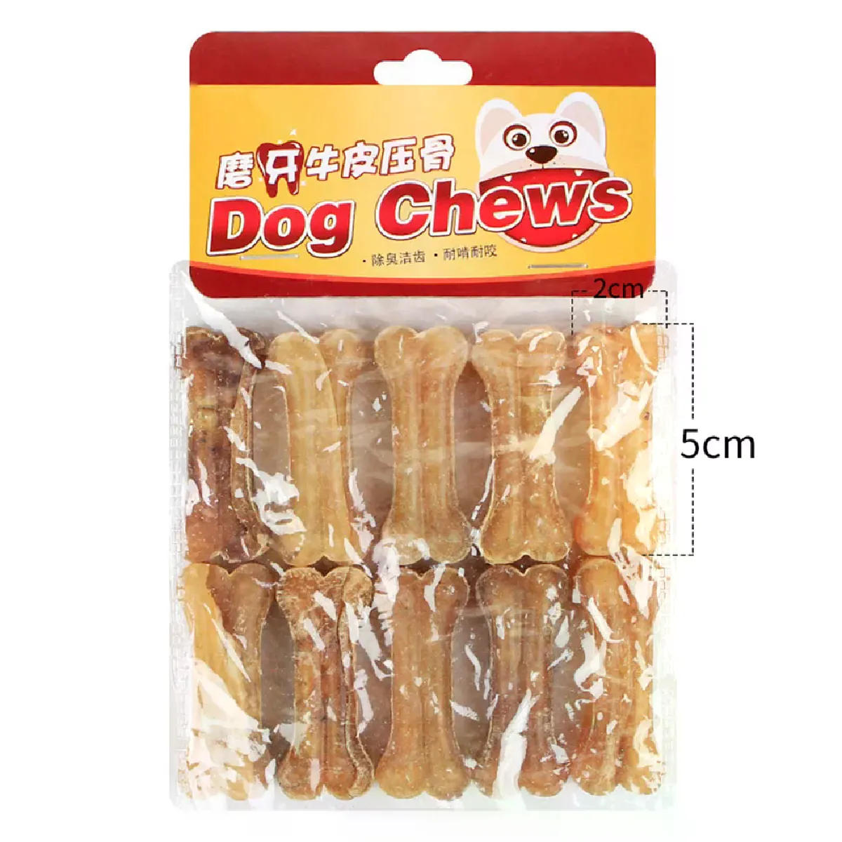 Meilleurs prix pour Os molaire en cuir de vache pour nettoyer les dents, jouet pour chien, friandises naturelles non toxiques, jouet durable pour animaux de compagnie, os à mâcher~04151