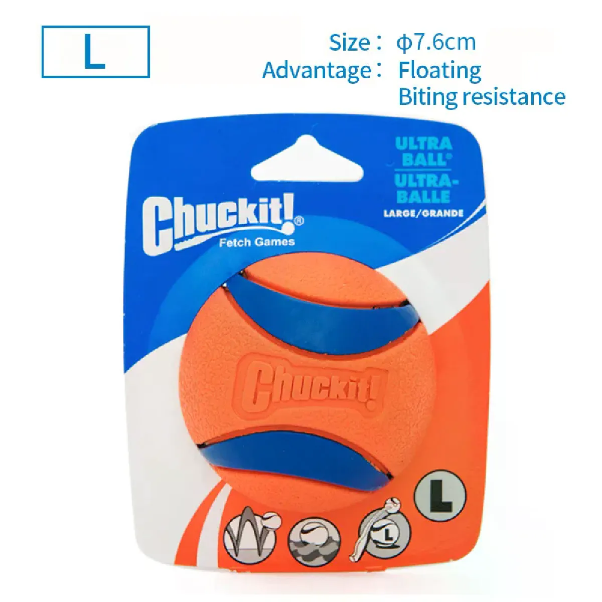 Comparer les prix de Jouet couineur à mâcher pour chien de compagnie, jouet sonore en caoutchouc naturel non toxique, jeu d'extérieur pour petit et grand chien, balle amusante~07493