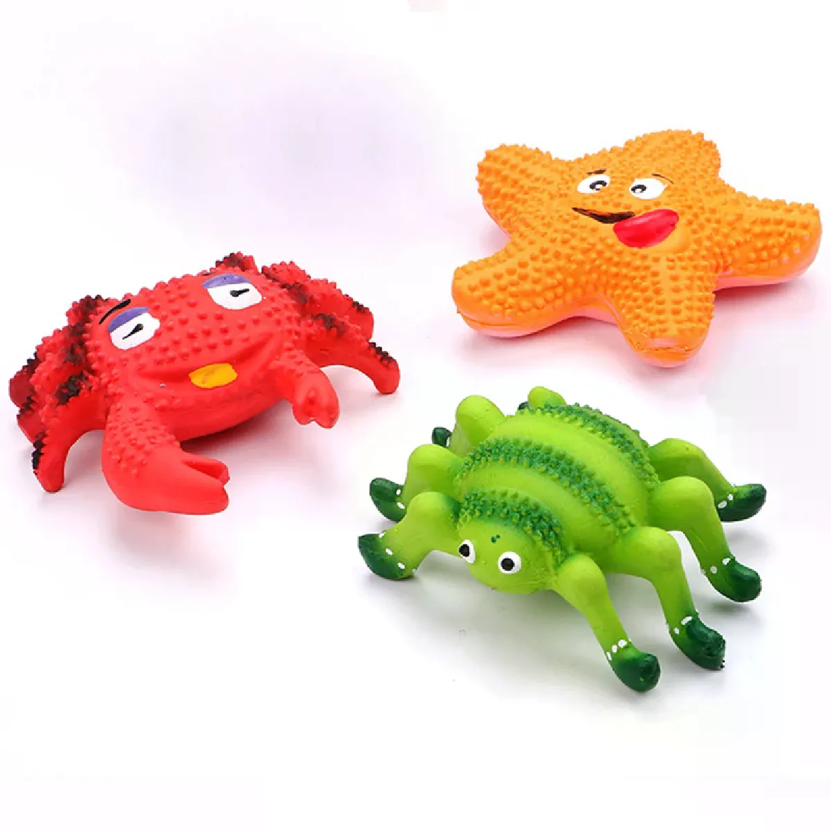 Comparer les prix de Jouets pour chiens, jouets pour chats, jouets couineurs en latex, crabe, étoile de mer, chiots, fournitures pour animaux de compagnie à mâcher, jouets populaires pour chiens de petite taille~06363