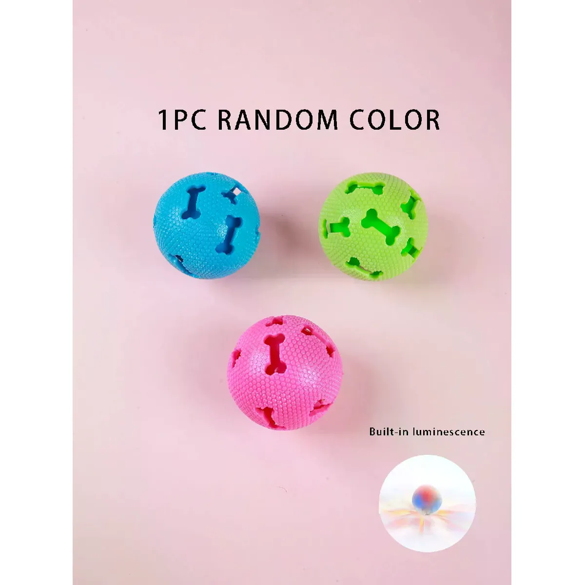 Comparer les prix de 1 jouet pour animaux de compagnie de couleur aléatoire, balles colorées, pas ennuyeux, entraînement interactif, sons ou lumières pour attirer les chiens~07972