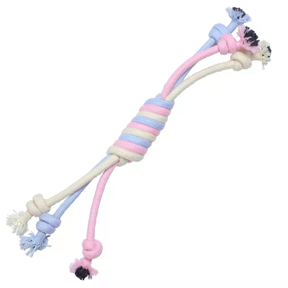 Comparer les prix de Balle de coton tressée durable pour chien, jouet à tirer, à mâcher, nettoyage des dents, entraînement, jeu, animal de compagnie~06263