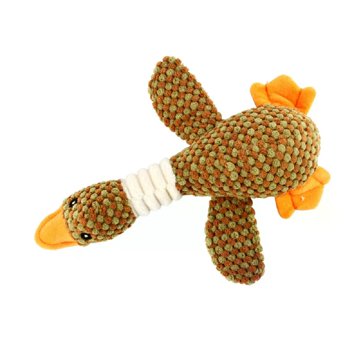 Comparer les prix de Jouet pour chien en forme de canard colvert pour les mordeurs agressifs, motif oies sauvages, jouets d'entraînement pour chien, adorable jouet couineur à mâcher doux pour chien~07393