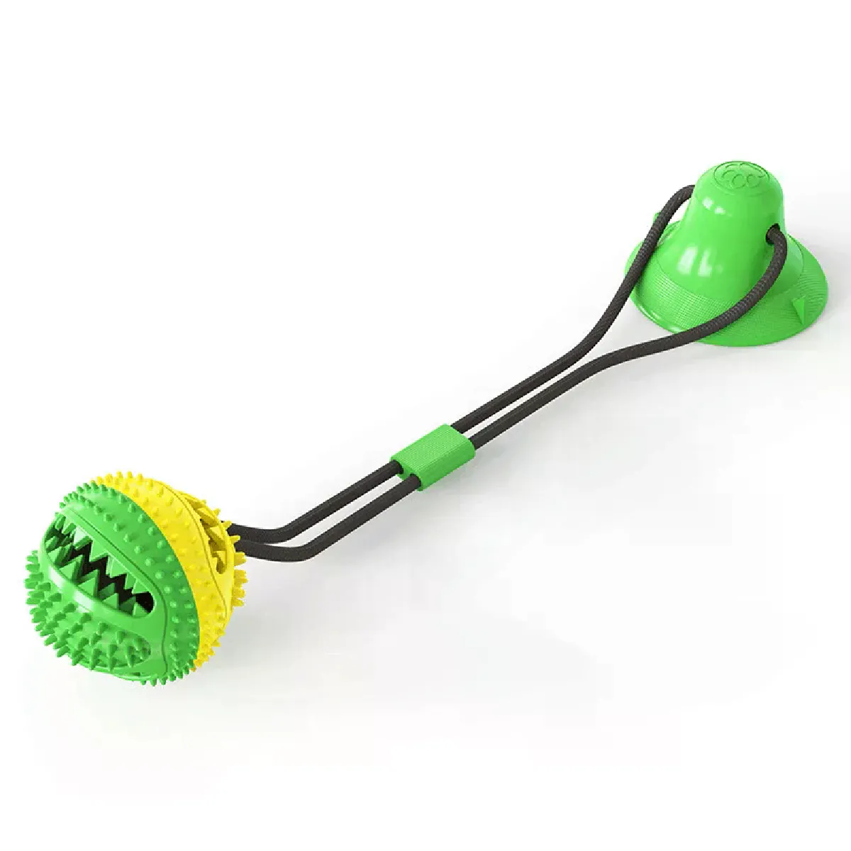 Meilleurs prix pour Jouet à mâcher multifonction pour chien, double ventouse améliorée, balle à tirer pour nettoyage des dents, distributeur de nourriture~06821