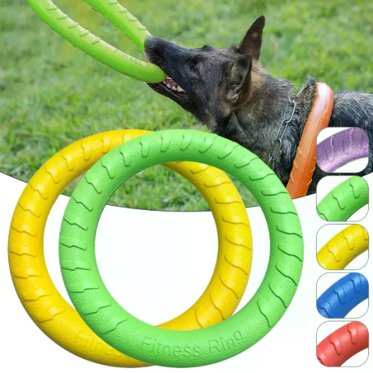 Comparer les prix de Jouets pour chiens, disques volants pour animaux de compagnie, anneau de dressage pour chiens en EVA, résistant aux tractions, jouets flottants pour chiots, jouets interactifs pour animaux de compagnie~07788