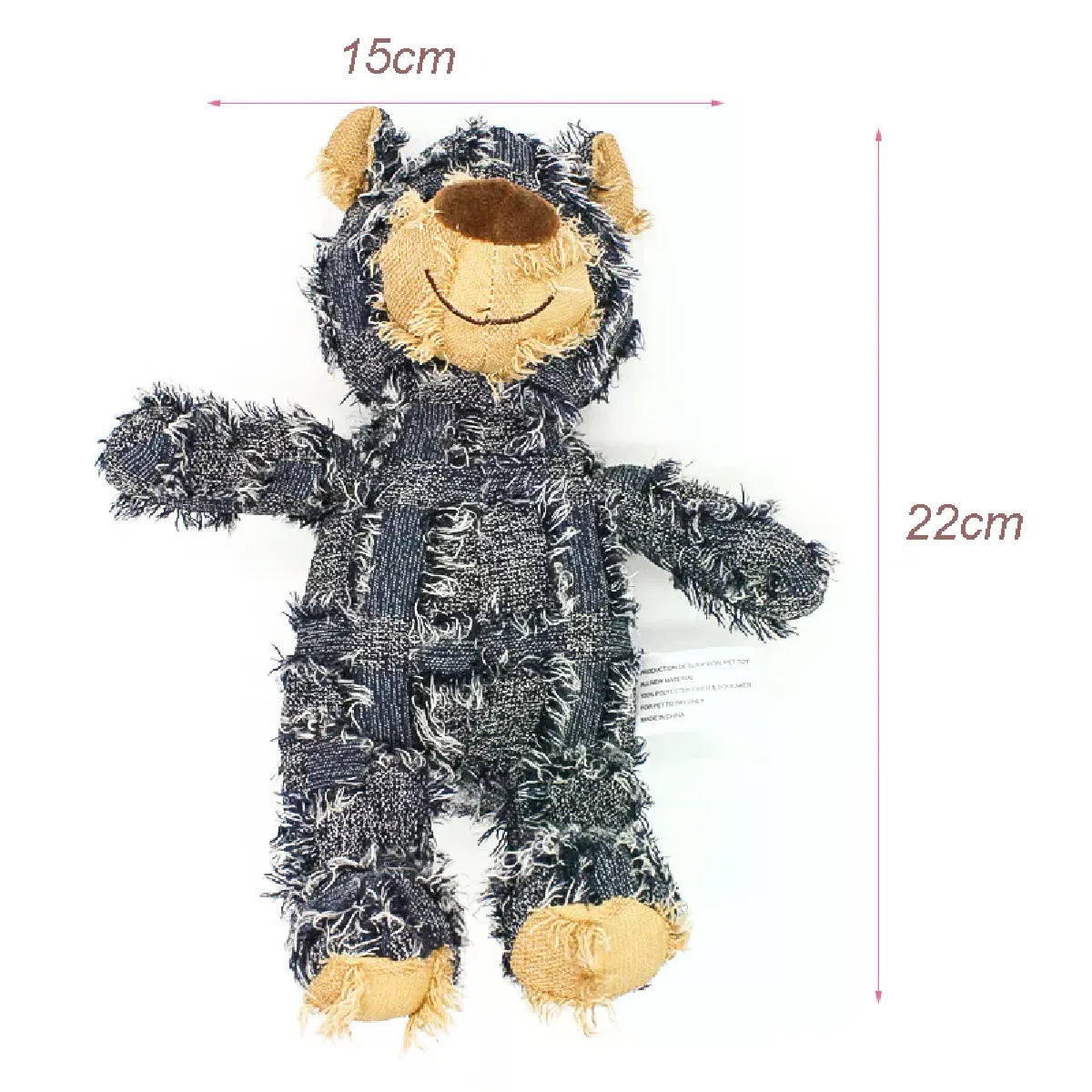 Meilleurs prix pour Jouet en peluche couineur pour chien, ours mendiant, résistant aux morsures, pour petits et moyens chiens, bouledogue français, beagle, mascottes, accessoires~05307