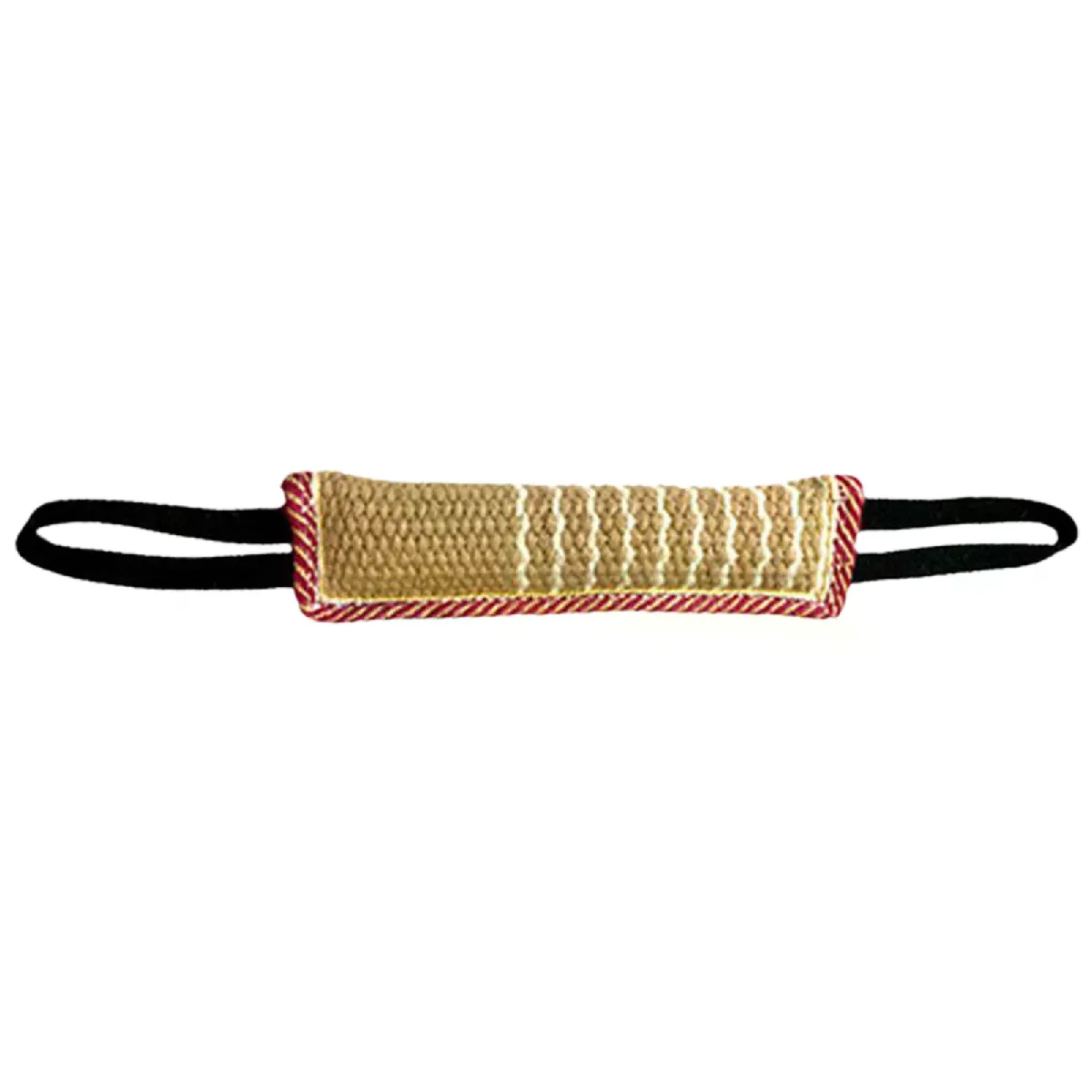 Meilleurs prix pour Jouet de dressage pour chien durable, coussin de morsure, manchon de jouet de morsure en jute avec 2 poignées en corde, jouet de jeu interactif de dressage pour chien de taille moyenne et grande~07813