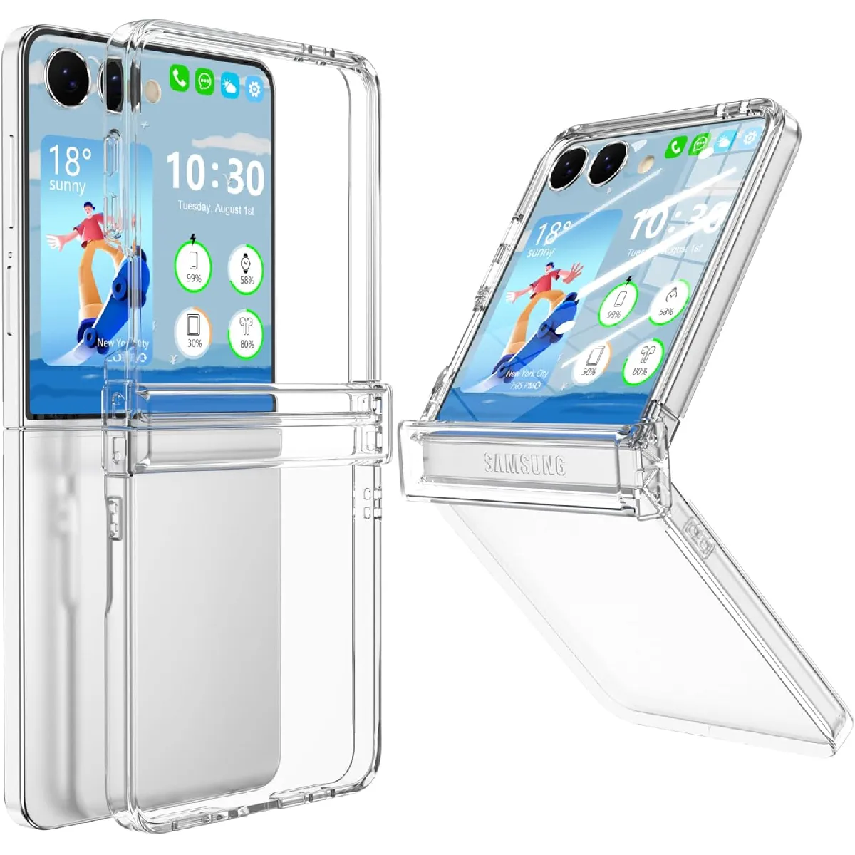 Little Boutik Coque En Silicone Samsung Galaxy Z Flip 7 - Transparente