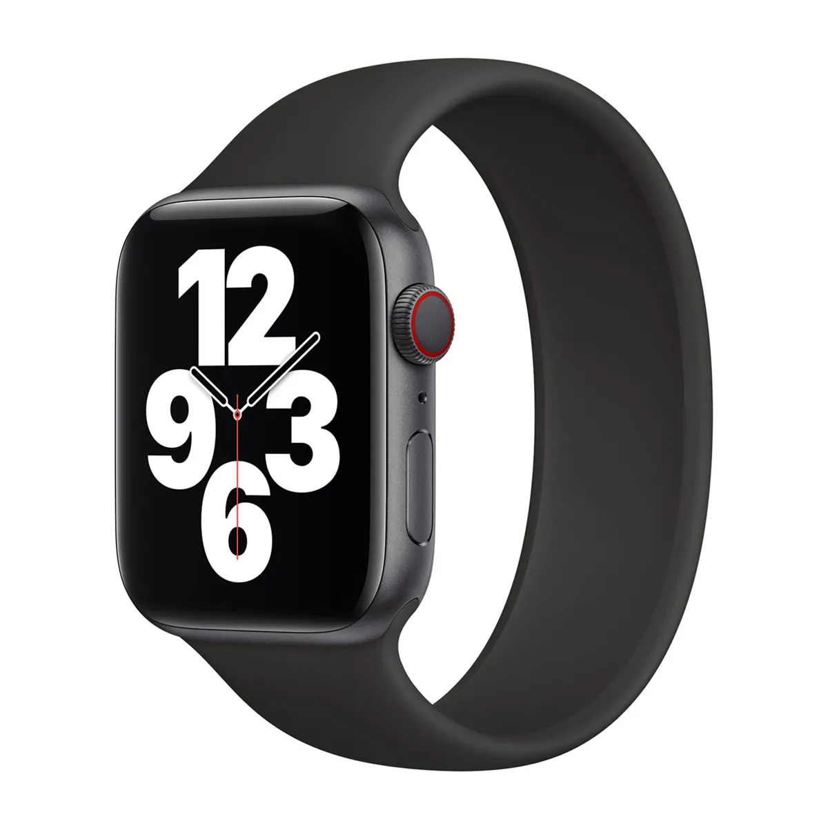 APPLE Bracelet Boucle unique en Silicone pour  Watch 44/45/46/49 mm - Taille 12 - Noir