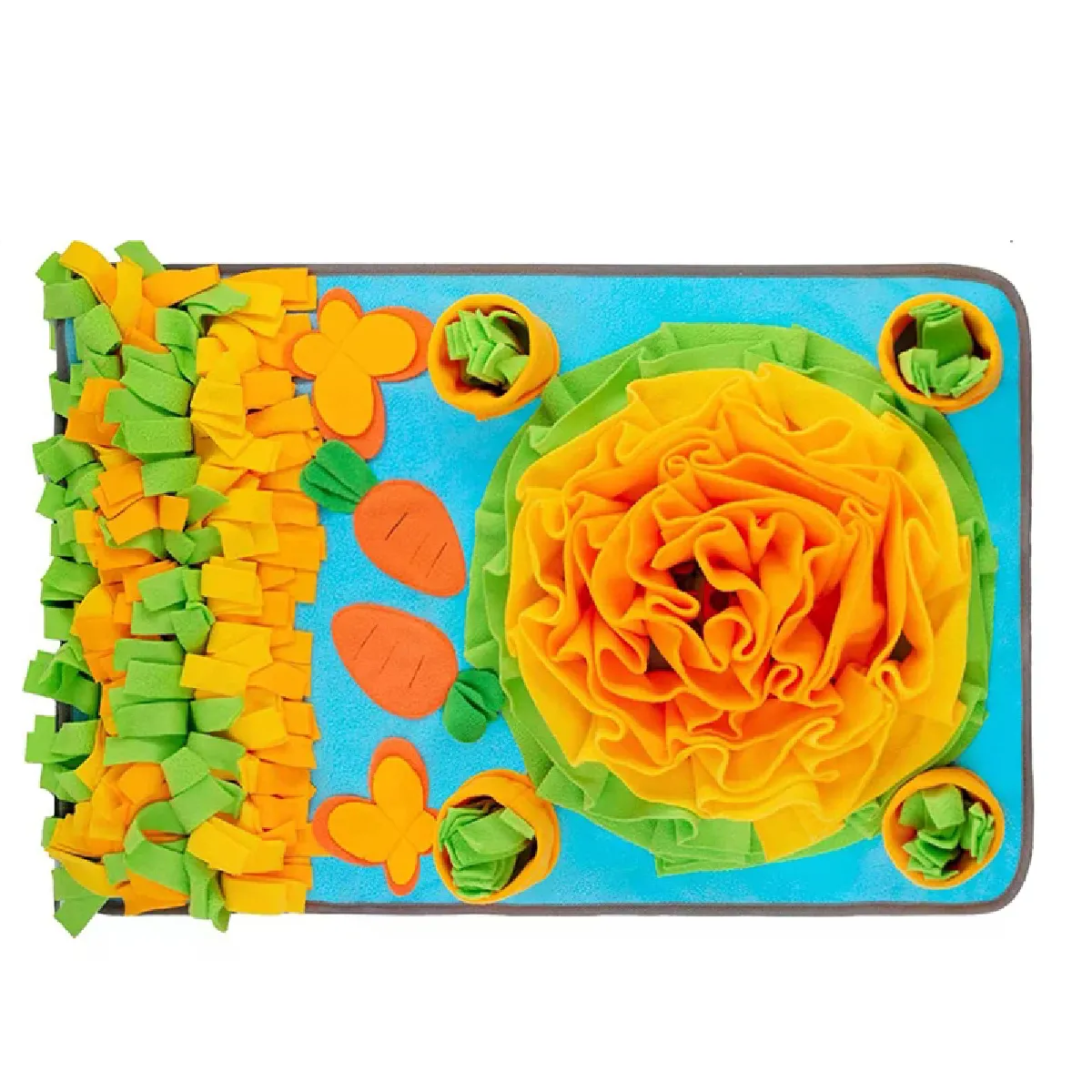 Comparer les prix de Tapis pour chien durable, puzzle à renifler pour chiots, jouets interactifs, tapis d'alimentation pour animaux de compagnie, gamelle couinante portable antidérapante pour chien~07165