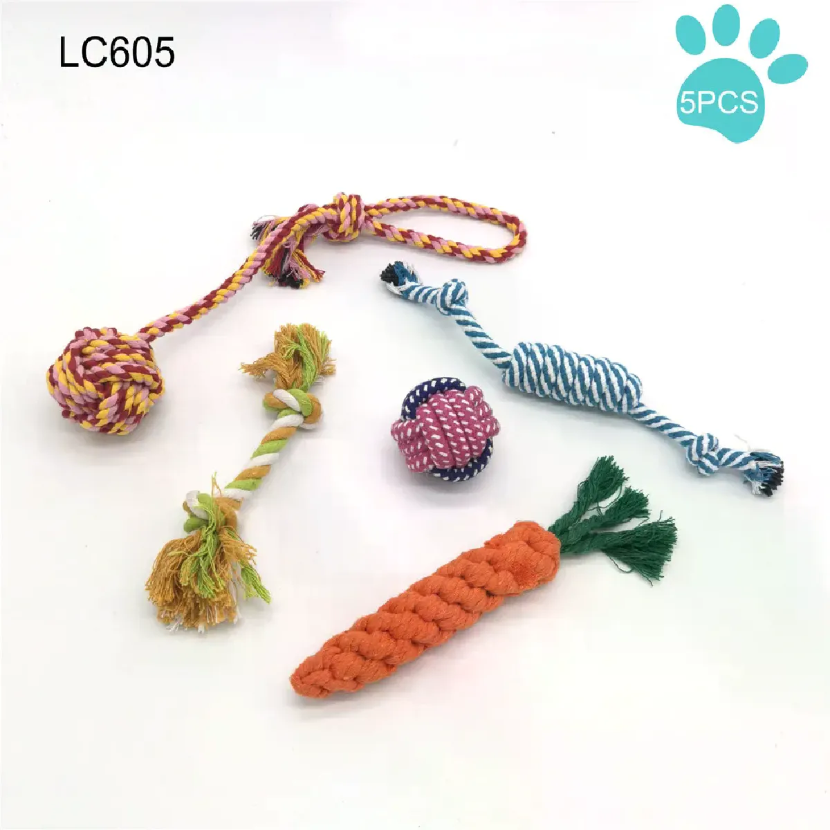 Meilleurs prix pour Jouets d'entraînement interactifs pour chiens de compagnie, jouets pour chiens à mordre les molaires, corde nouée, brosse à dents, balle à mâcher, jouet de nettoyage de dentition pour chiots~07665