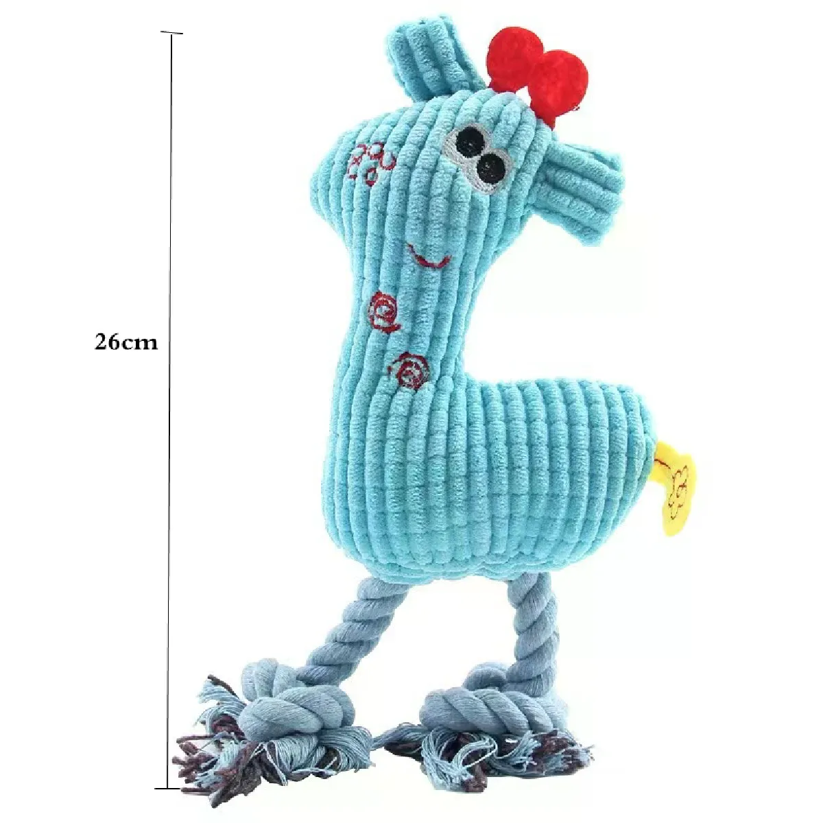 Meilleurs prix pour Jouet en peluche pour chien en forme d'animaux, résistant aux morsures, jouets couineurs en velours côtelé pour petits et grands chiens, accessoires de dressage pour chiots~06247