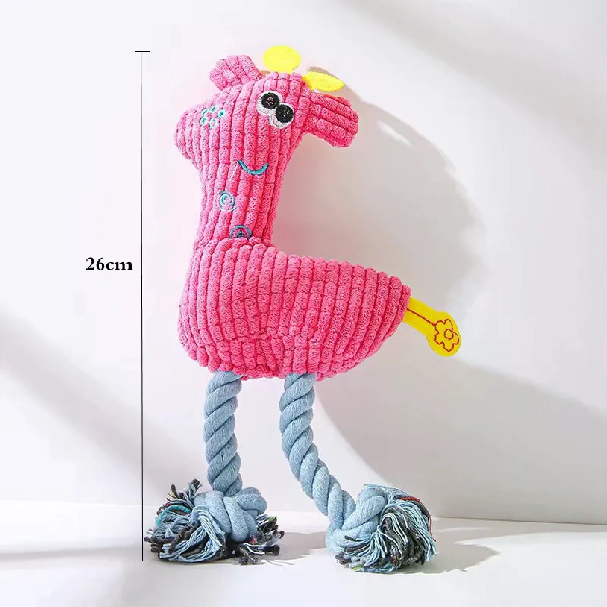 Meilleurs prix pour Jouet en peluche pour chien en forme d'animaux, résistant aux morsures, jouets couineurs en velours côtelé pour petits et grands chiens, accessoires de dressage pour chiots~06246
