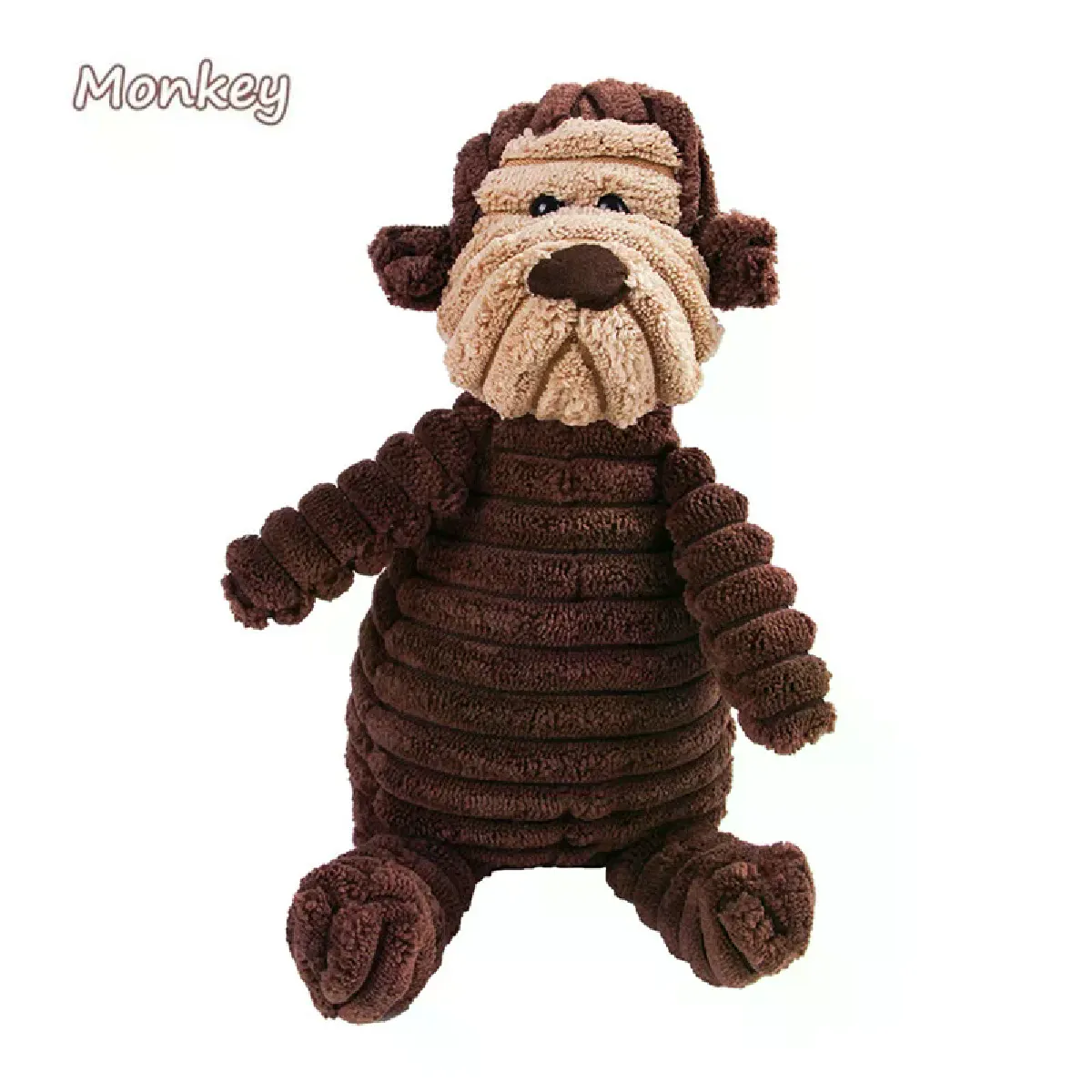 Jouets pour chiens en velours côtelé pour petits et grands chiens, jouets couineurs en peluche pour chiens, jouets à mâcher pour chiots, jouets pour chiens résistants aux morsures~06920