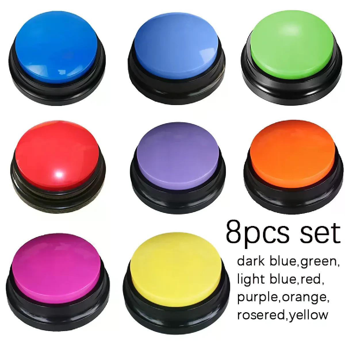 Meilleurs prix pour Conversation enregistrable facile à transporter bouton d'enregistrement vocal pour enfants chien de compagnie jouet interactif boutons de réponse page trompettes sifflets~07752